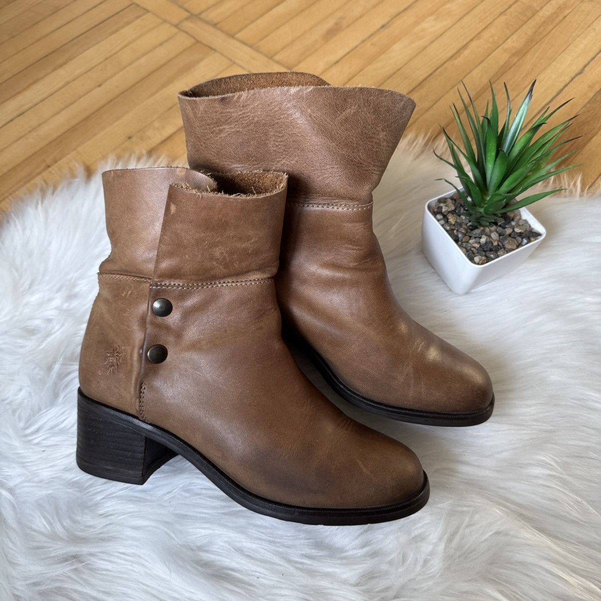 Fly London 📌 Vintage Fly London Guidi style Leather Boots Moto Size US 8 / IT 38 - 4 Thumbnail