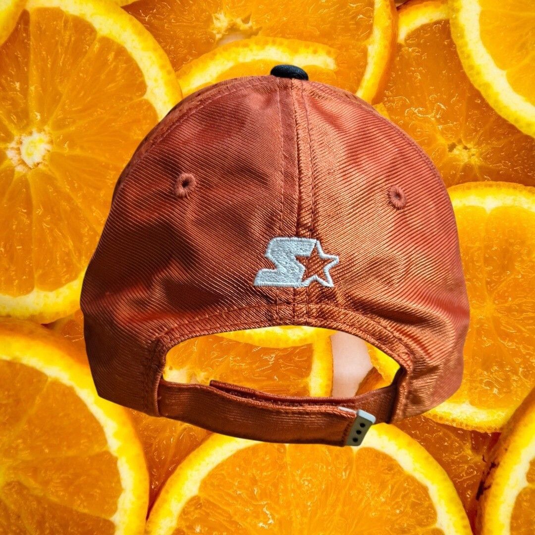 Starter Starter Hat Athletic Baseball Cap Adjustable Orange One Size Size ONE SIZE - 3 Thumbnail