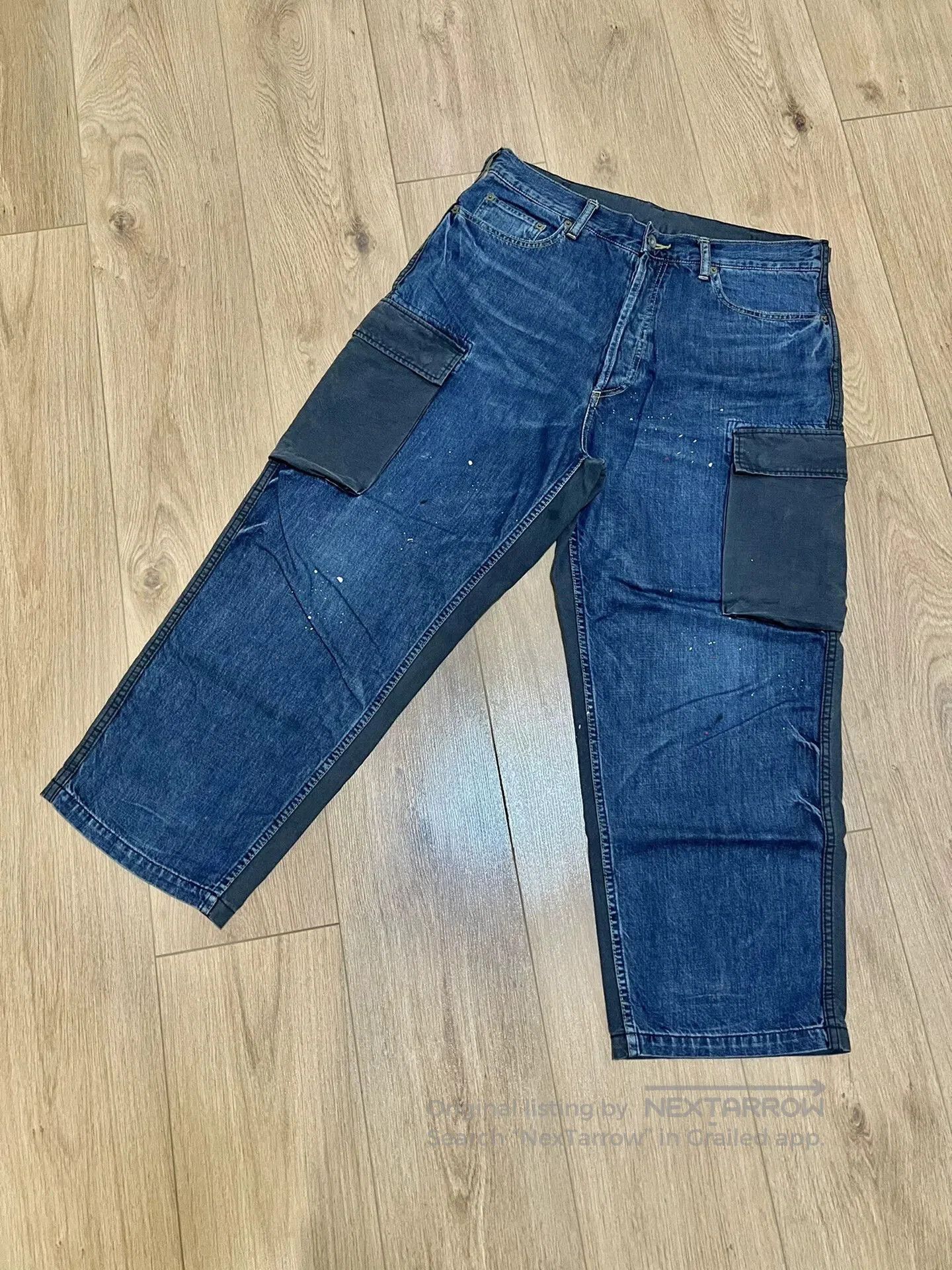 Madness madness denim and ripstop cargo pants. Size US 34 / EU 50 - 1 Thumbnail