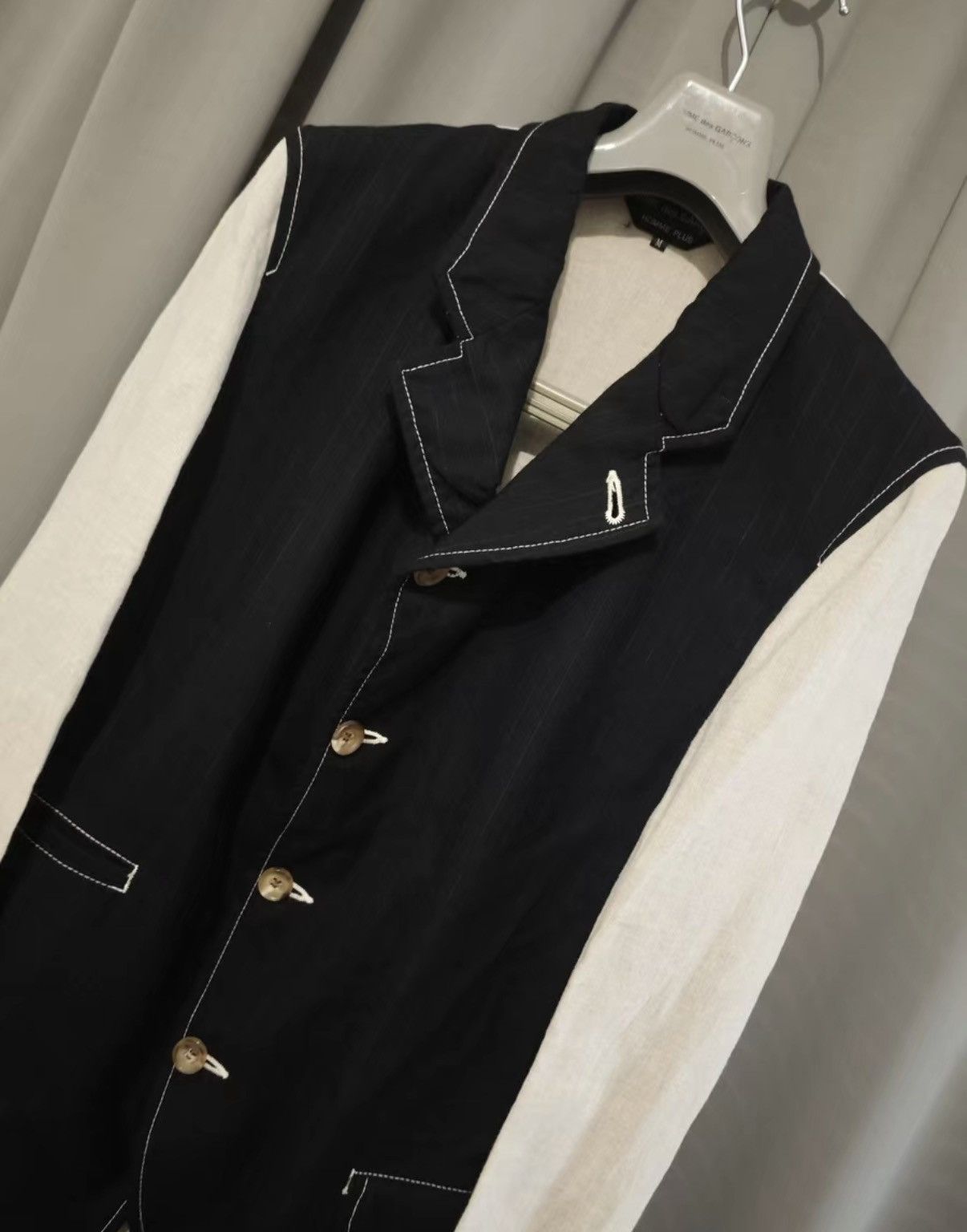 Comme des Garcons Comme des Garçons (CDG) Wool Panel Midi Jacket Size US M / EU 48-50 / 2 - 3 Thumbnail