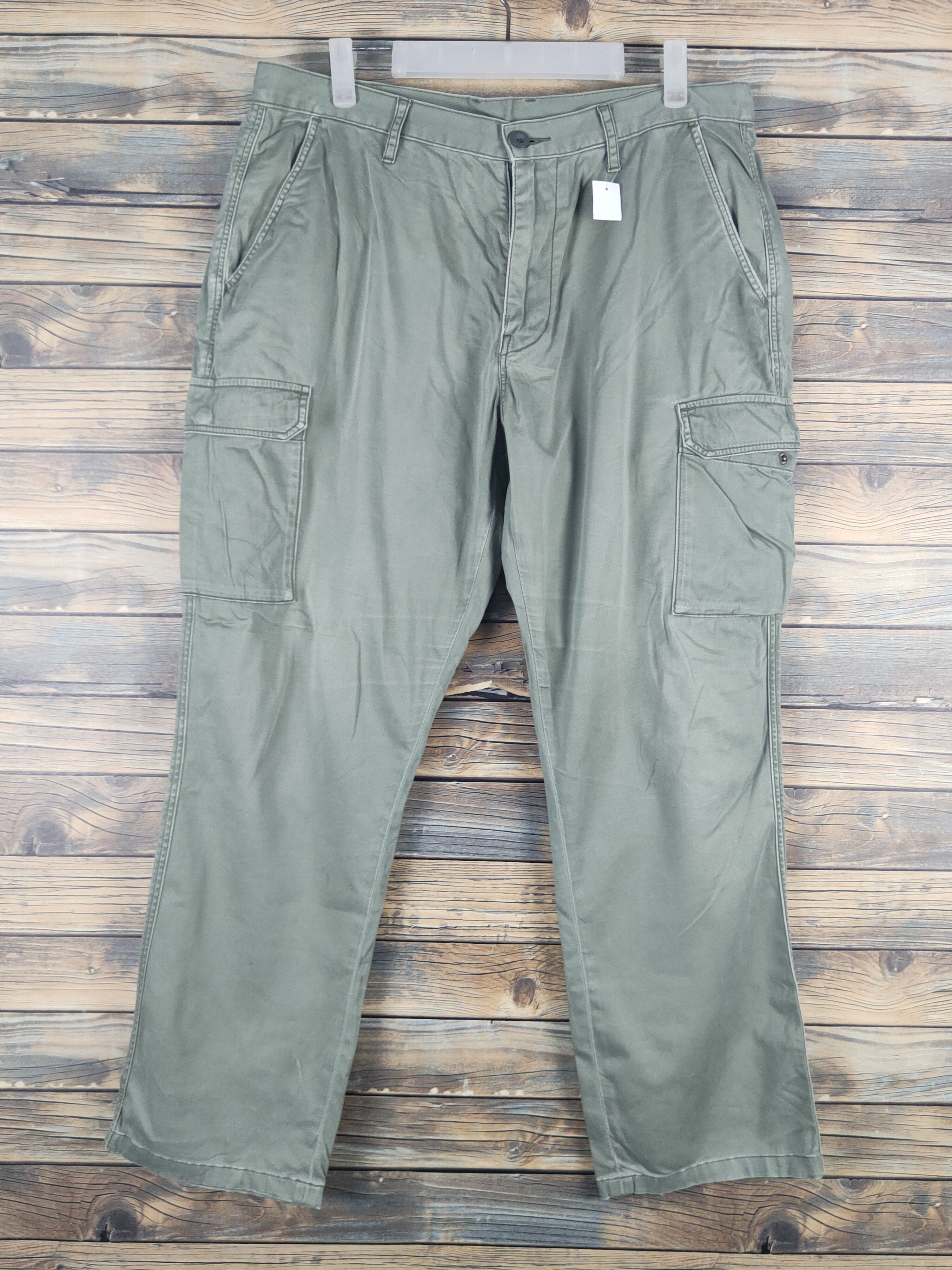 Japanese Brand DL Japanese Brand Green Multipocket Cargo Pants #1573 Size US 35 - 1 Thumbnail