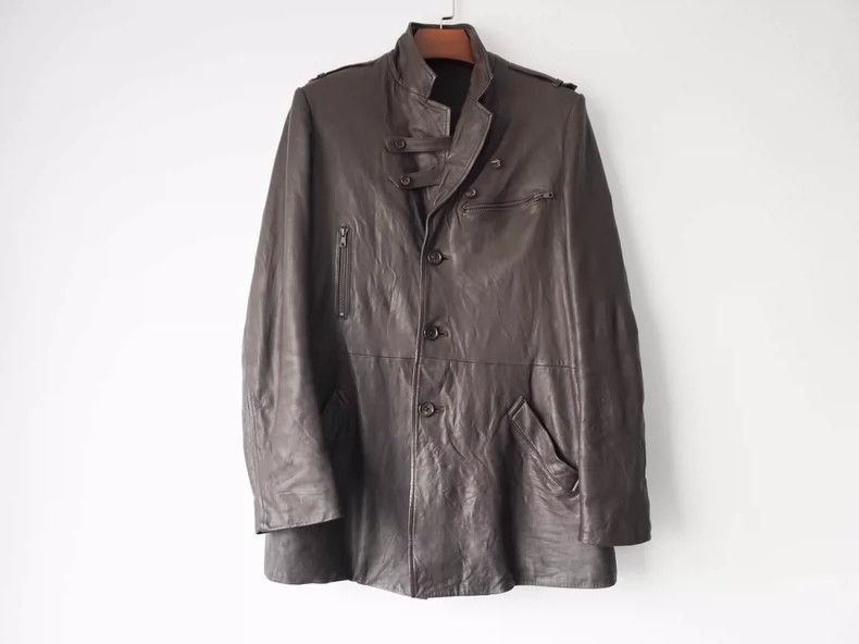 Yohji Yamamoto Yohji Yamamoto Yohji Yamamoto Black Leather Jacket 2006AW- Size US S / EU 44-46 / 1 - 2 Thumbnail
