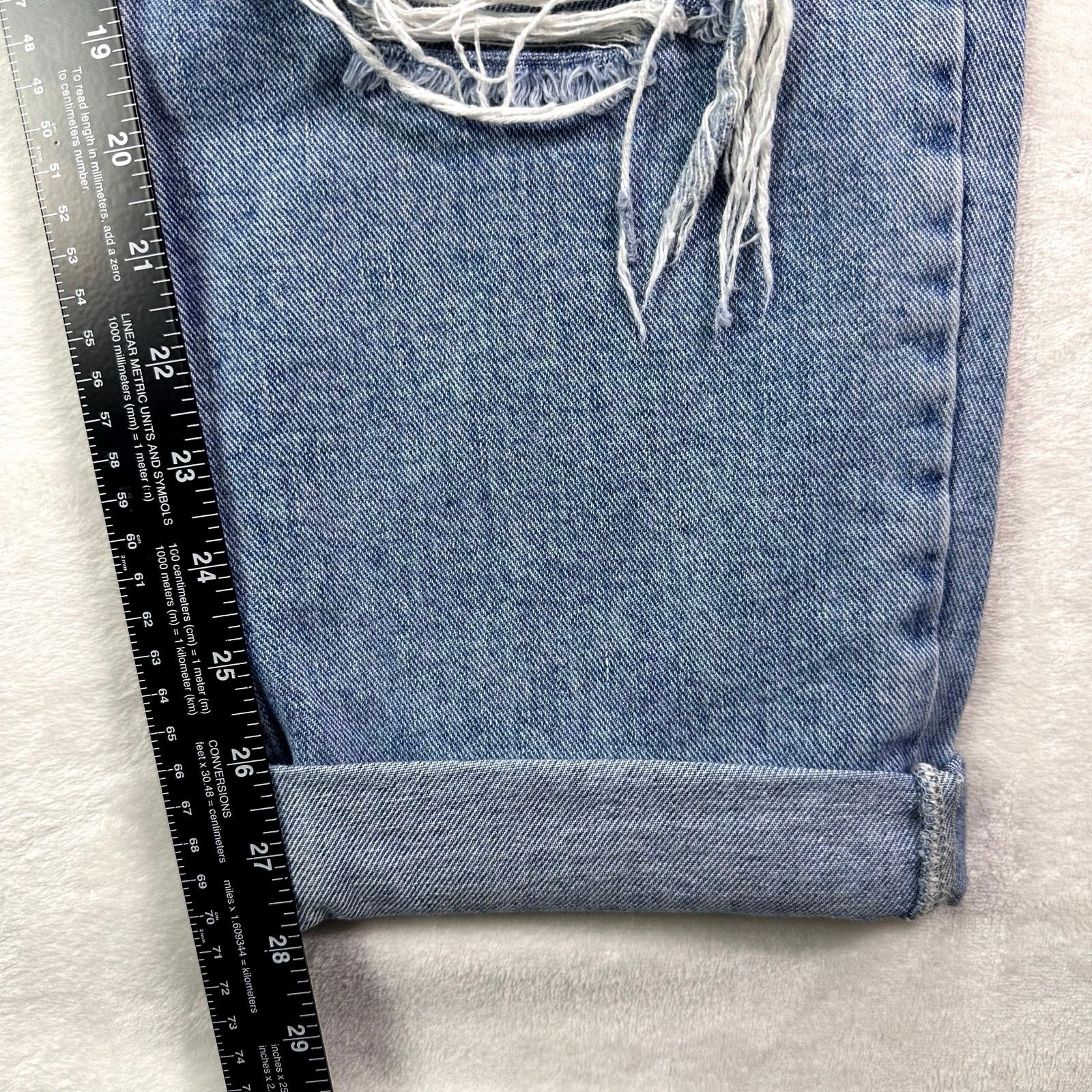 Bdg BDG Lt Wash Denim High Rise Distressed Grunge Baggy Jeans 27 Size 27" / US 4 / IT 40 - 12 Thumbnail