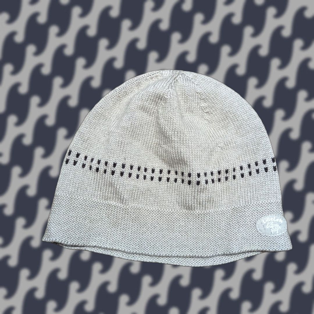 Vintage Lillelam Beanie Hat Womens Beige 56 Merino Wool Knitted Lightweight Fair Isle Hat 54-56 Wool Beanie Womens Size ONE SIZE - 1 Thumbnail