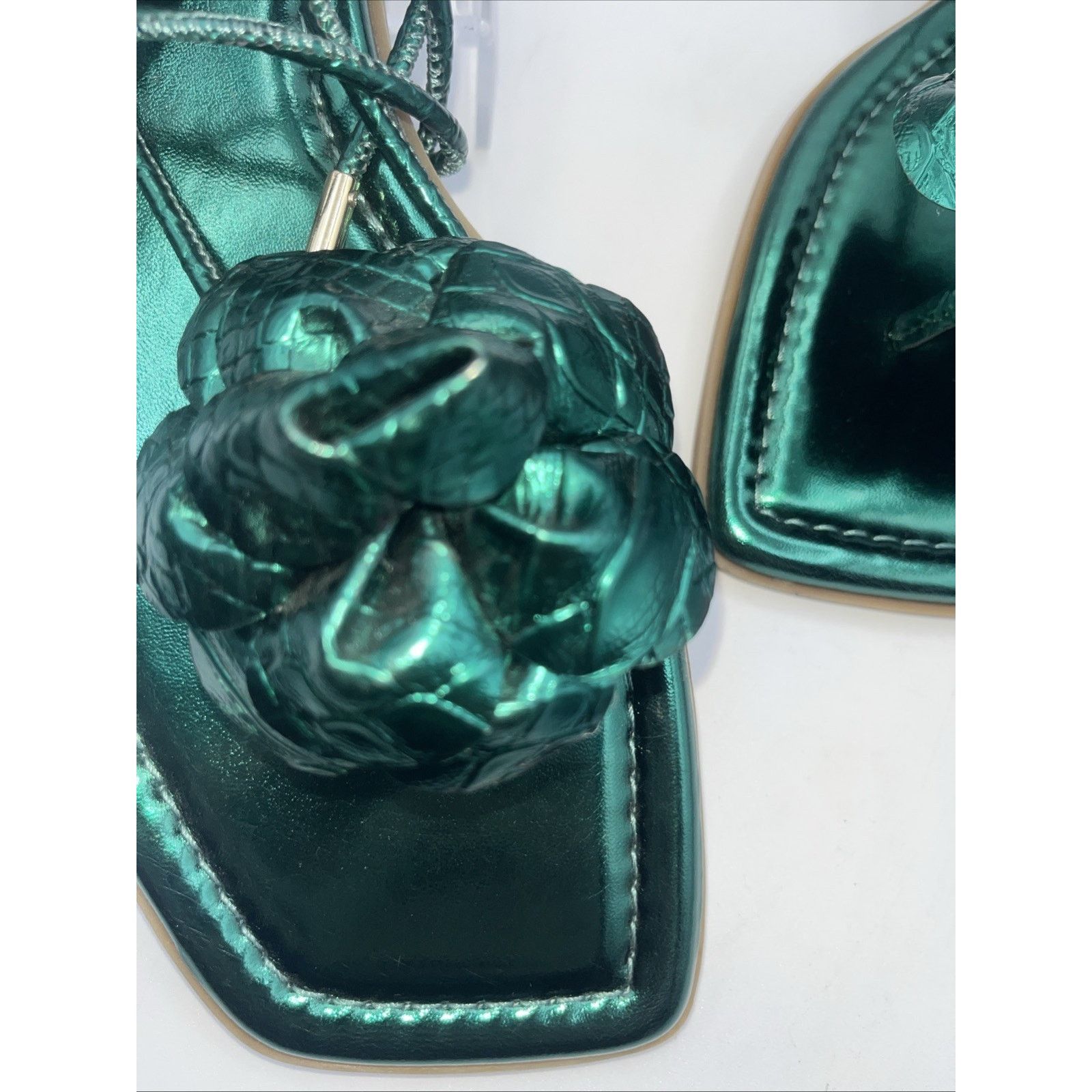 Other I.N.C. Womens Gilma Flower Flat Green 9M Viking Gladiator Size US 9 / IT 39 - 11 Thumbnail