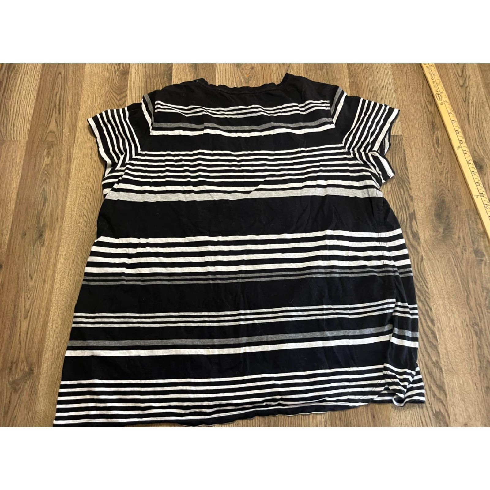 Calvin Klein Calvin Klein Shirt Women Plus Size 3X Black White Striped Stretch Size XXL / US 16-18 / IT 52-54 - 2 Thumbnail