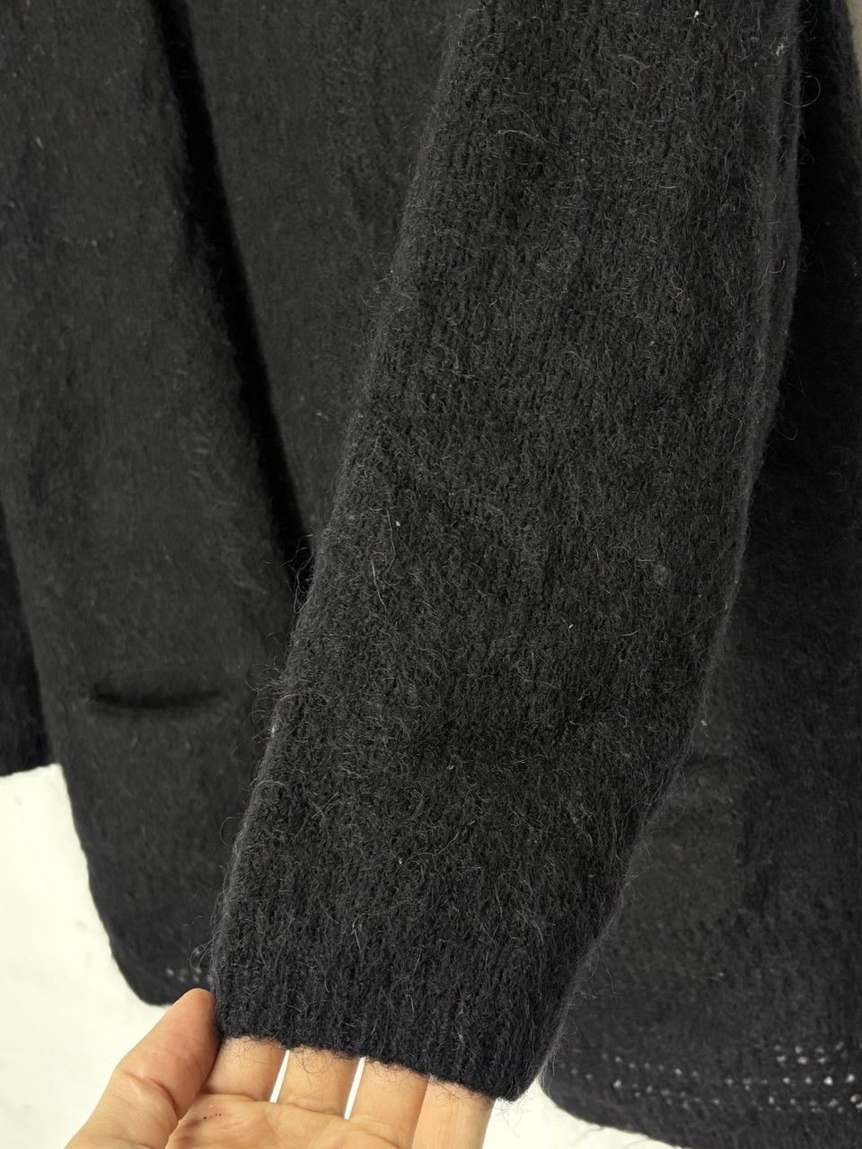Sezane La Maille Sezane Mohair Black Cardigan Size S / US 4 / IT 40 - 8 Thumbnail