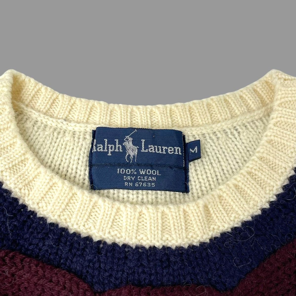 Polo Ralph Lauren × Vintage Vintage 1980s Ralph Lauren knit wool sweater Size US M / EU 48-50 / 2 - 5 Thumbnail