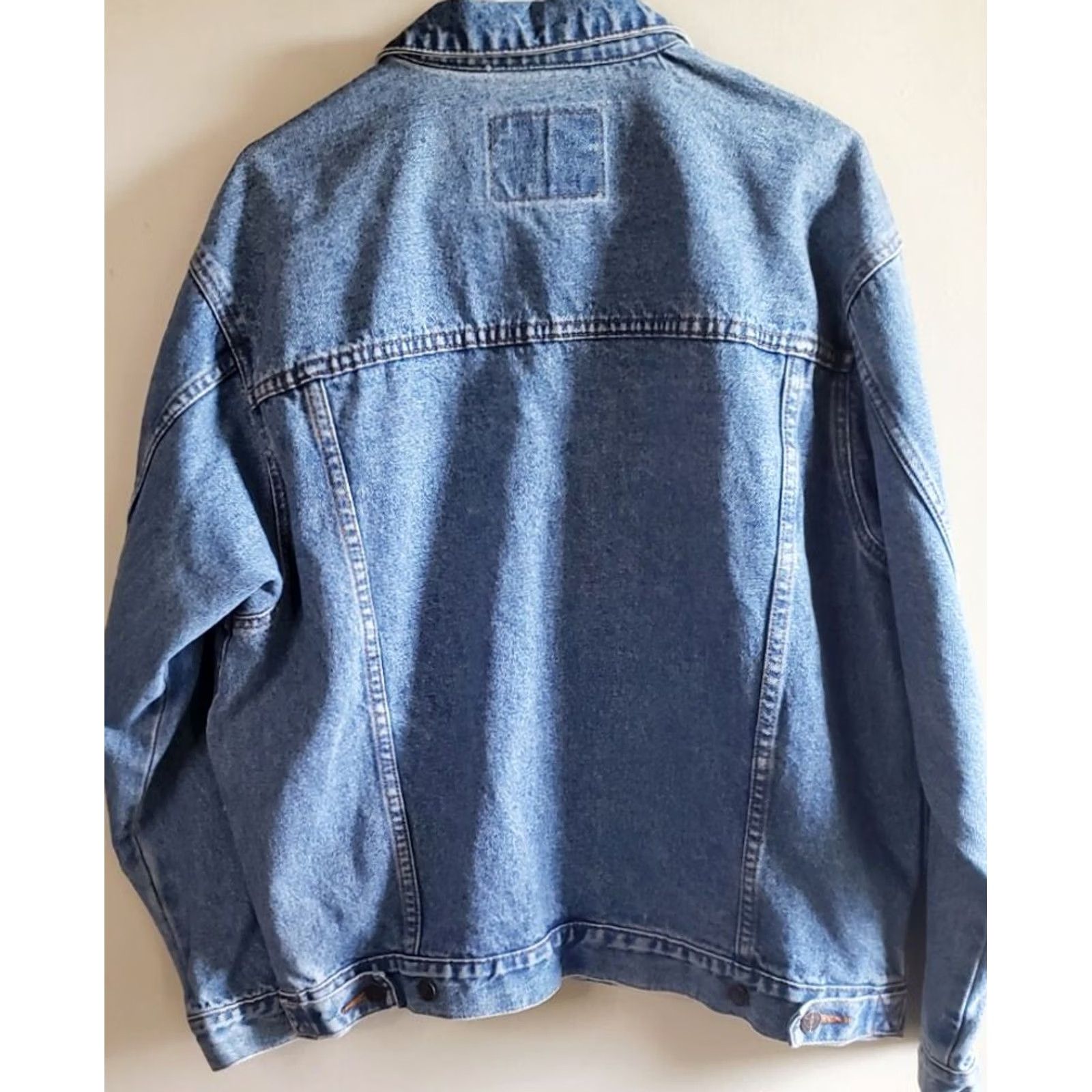 Jordache VINTAGE Jordache Denim Jean Jacket Trucker Women's Large Blue 90s Size 36" / US 14 / IT 50 - 6 Thumbnail