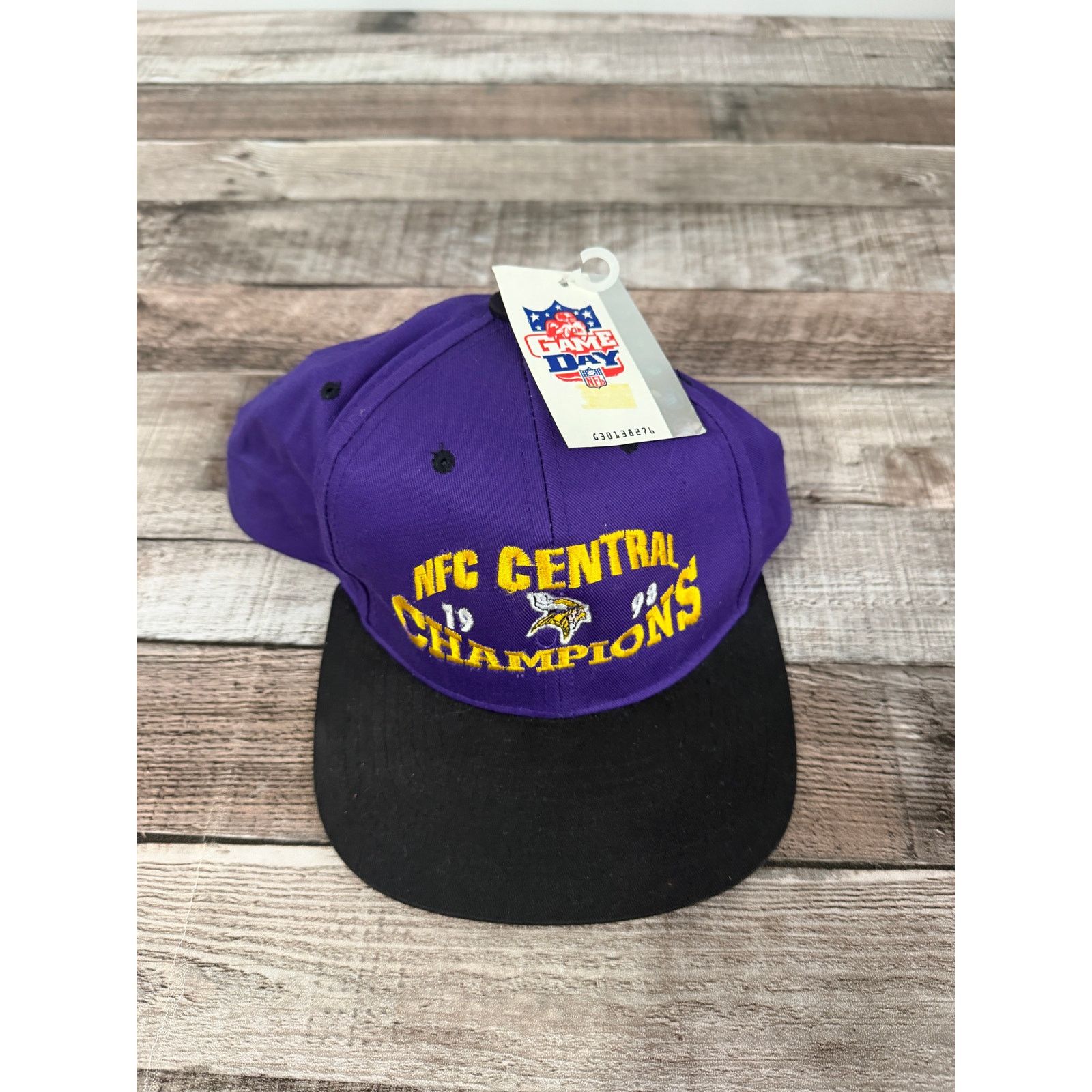 NFL NWT Vintage Minnesota Vikings 1998 Snapback Hat Size ONE SIZE - 3 Thumbnail