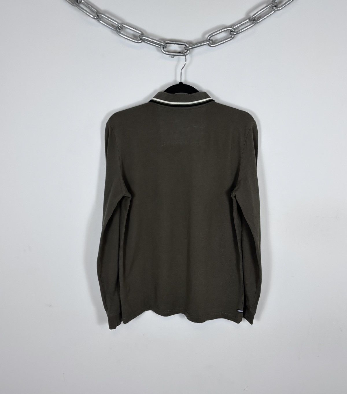 Weekend Offender Weekend Offender Men’s Khaki Long Sleeve Polo Shirt Size US S / EU 44-46 / 1 - 17 Thumbnail