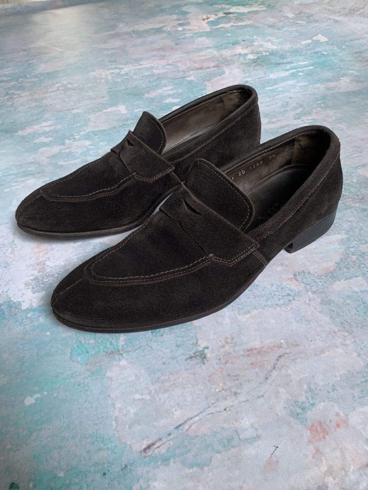 靴 00s prada archive suede squaretoe loafer 00s prada archive suede squaretoe loafer - メルカリ