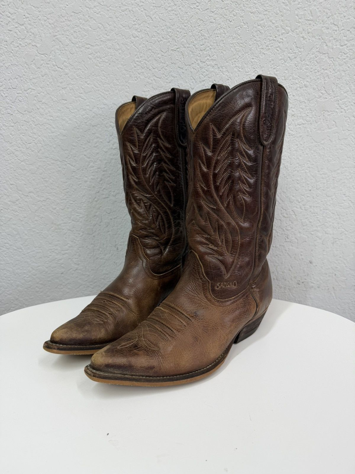 Sancho Boots Vintage AS 98 Guidi Style Cowboy High Leather Biker Boots Size US 7.5 / EU 40-41 - 5 Thumbnail
