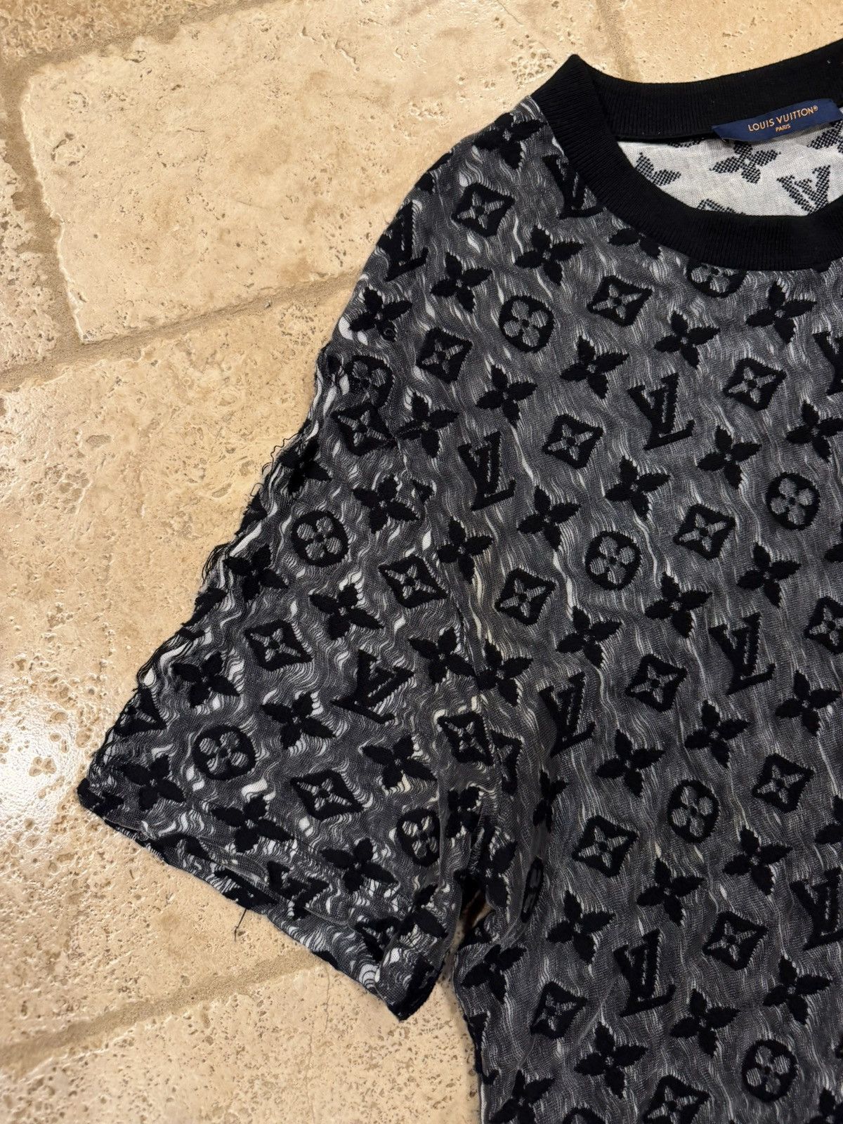 Louis Vuitton Louis Vuitton x Virgil Abloh 2022 Monogram Mesh T-Shirt Size US XXL / EU 58 / 5 - 9 Thumbnail