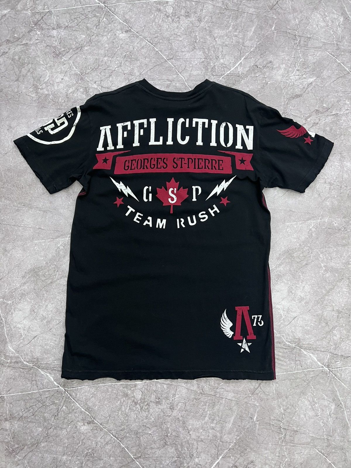 Affliction × Japanese Brand SALE💣💣 Y2K Affliction Style All Over Print T Shirt Tee Size US M / EU 48-50 / 2 - 8 Thumbnail