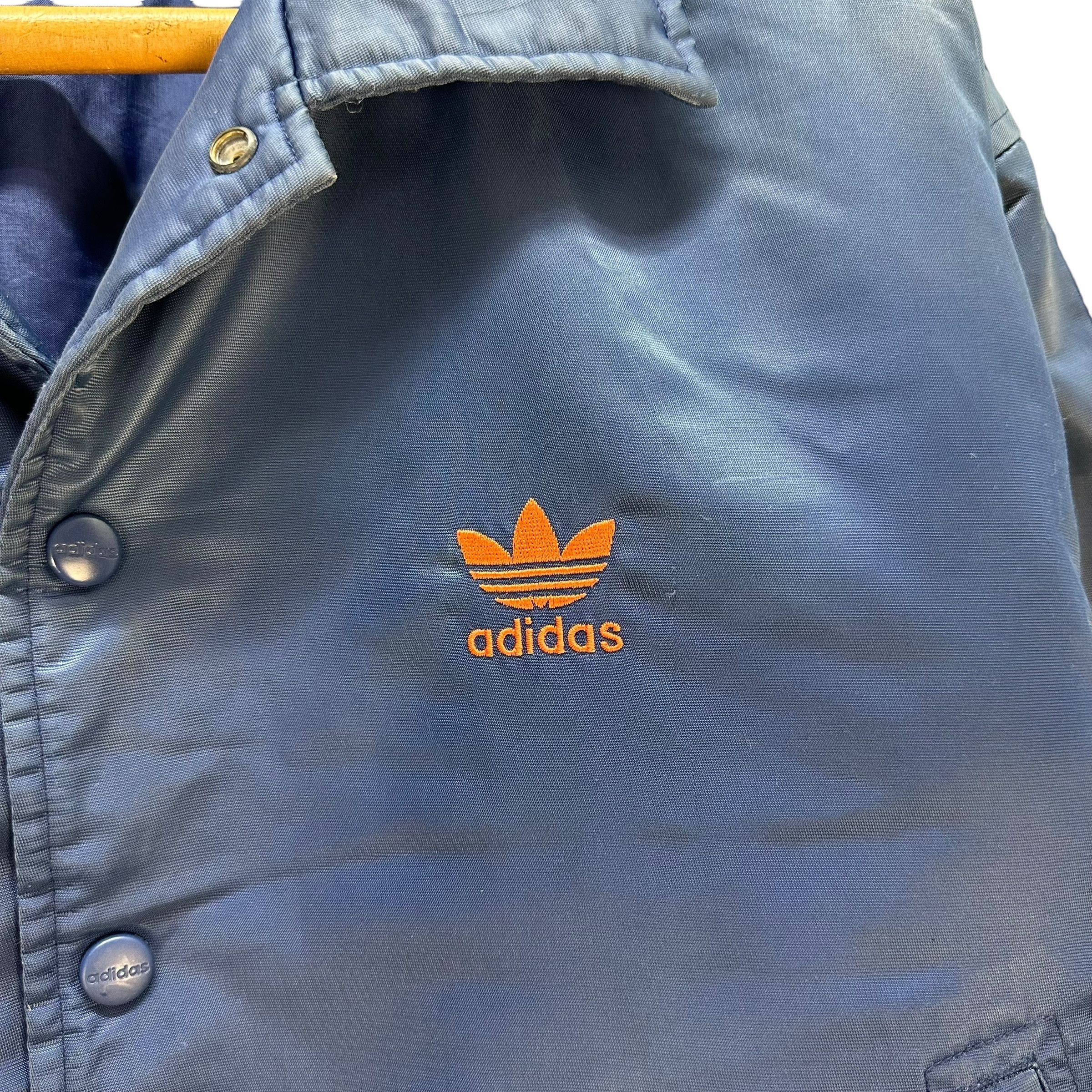 Adidas ADIDAS Trefoil Big Logo Blue Collared Jacket #A50-1177 Size US S / EU 44-46 / 1 - 5 Thumbnail