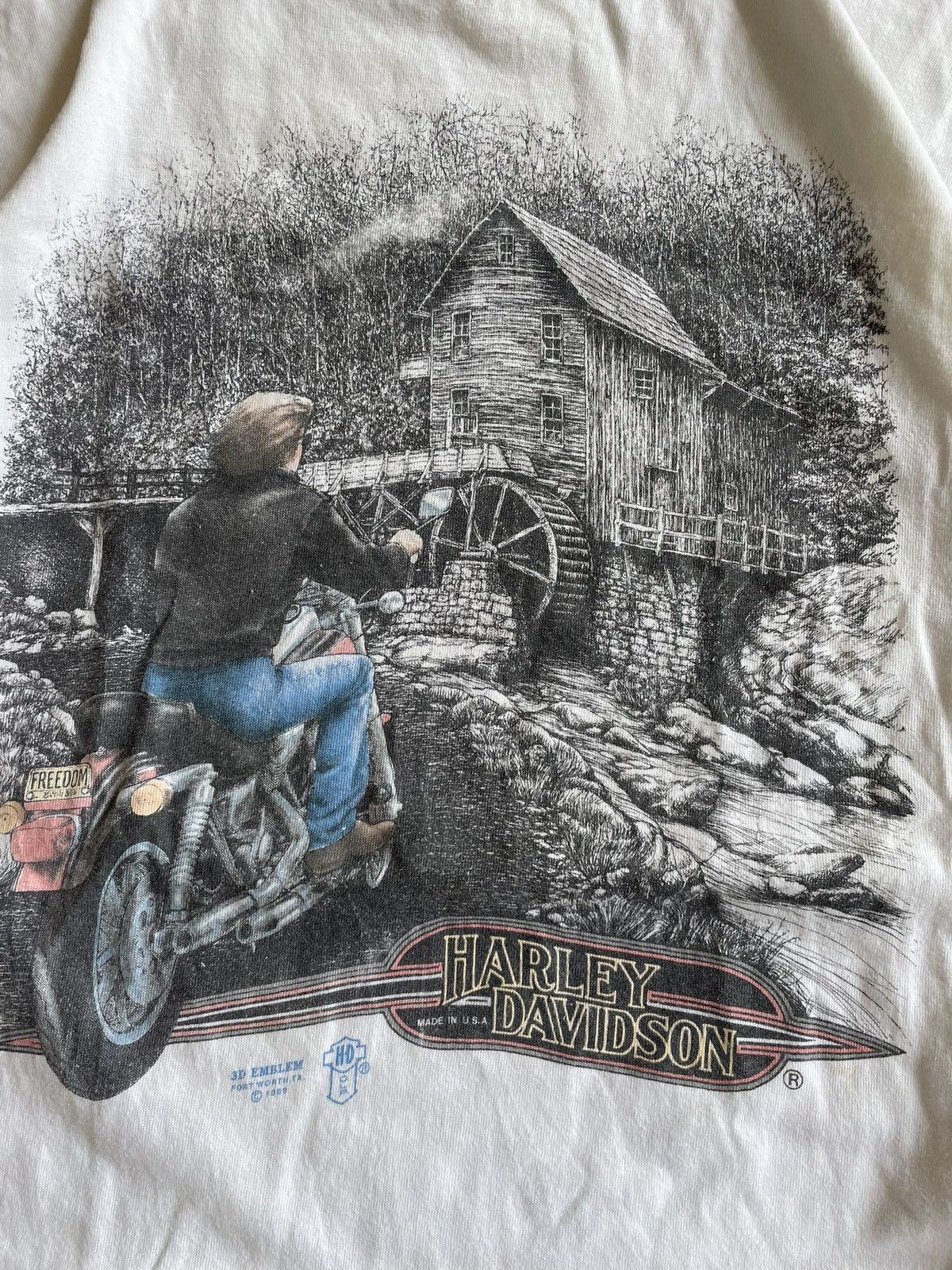 Harley Davidson 1989 3D emblem Harley Davidson single stitch tee Size US L / EU 52-54 / 3 - 3 Thumbnail