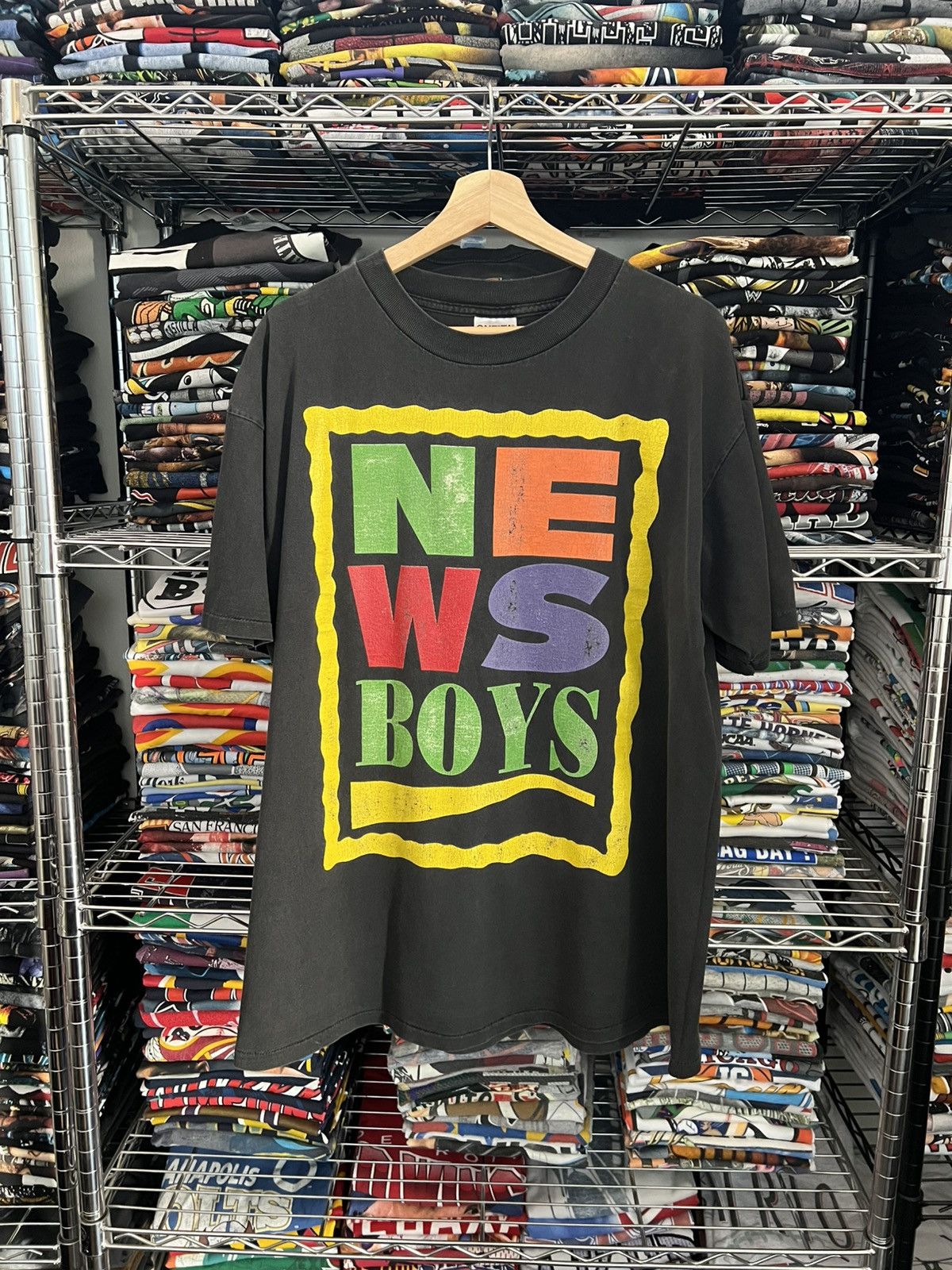 Band Tees 90s Newsboys Oi Boyz Single Stitch Faded Jesus Tee Size US XL / EU 56 / 4 - 1 Thumbnail