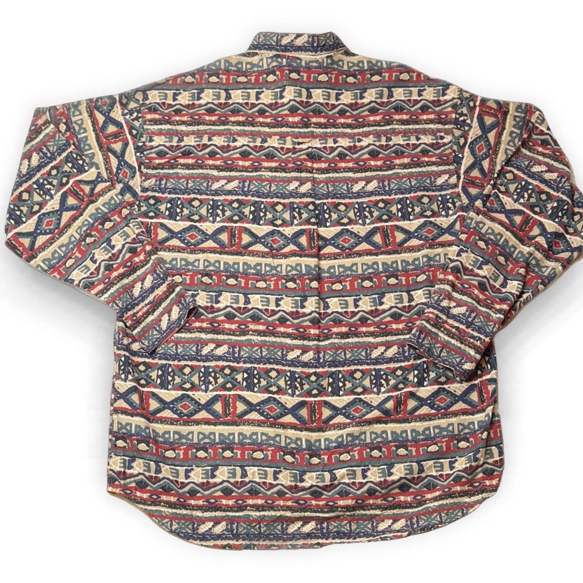 Columbia Vintage 90s Columbia Sportswear Aztec ButtonUp Shirt Size US XXL / EU 58 / 5 - 4 Thumbnail
