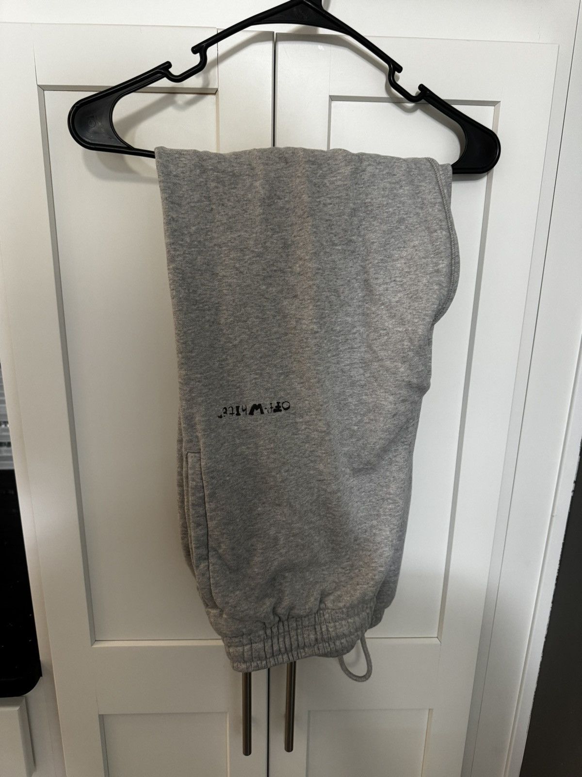 image of Off White Off-White Faces Sweatpants in Grey, Men's (Size 30)