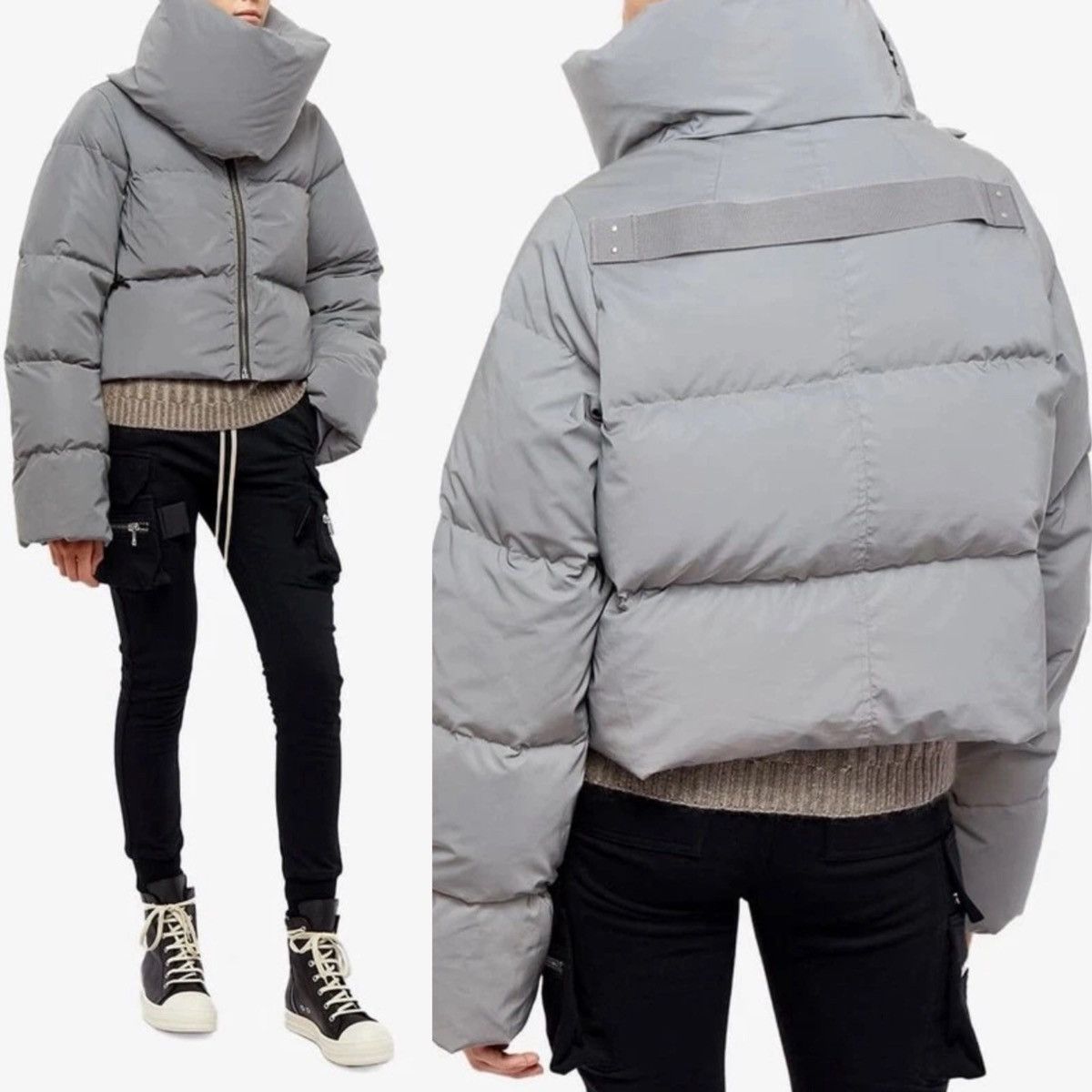 Rick Owens Rick Owens Funnel Neck Puffer Jacket Reflective 3M $3,375 Size M / US 6-8 / IT 42-44 - 1 Thumbnail