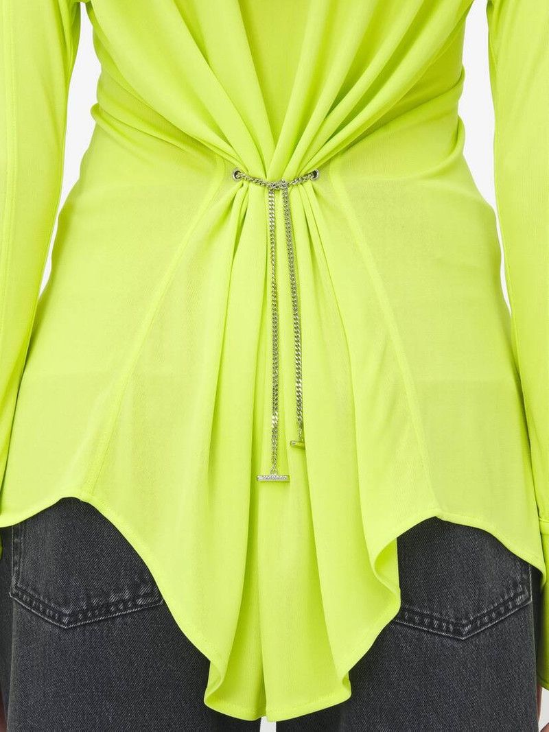 Alexander McQueen o1srvl11e0326 Fitted Shirt in Yellow Size L / US 10 / IT 46 - 5 Thumbnail
