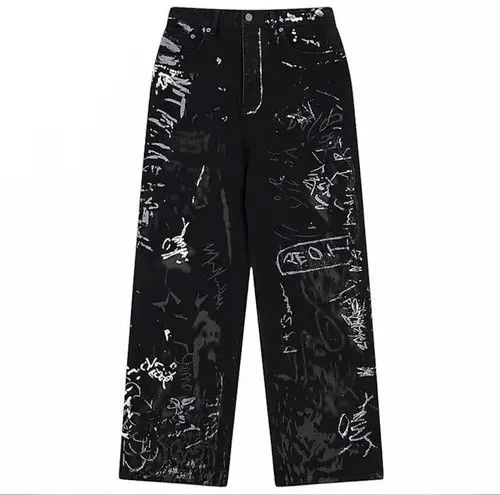 Jean Lefty Graffiti denim pants jeans Size US 33 - 5 Thumbnail