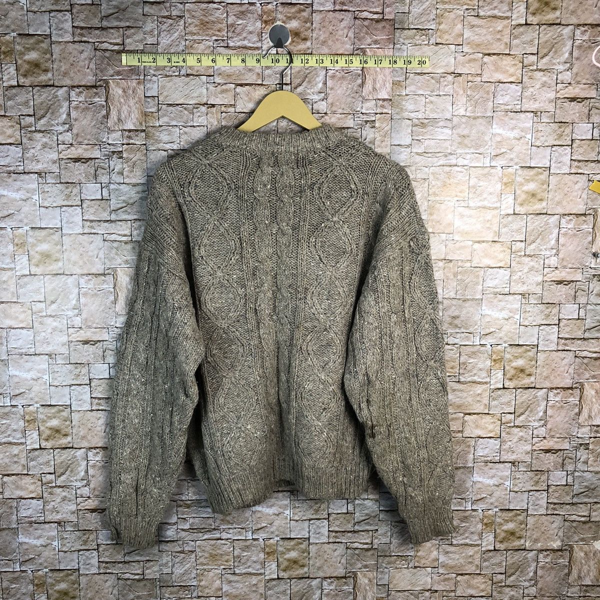 Aran Isles Knitwear × Japanese Brand × Vintage Costa Mesa Brown aran isle cable Knitwear #A779 Size US L / EU 52-54 / 3 - 13 Thumbnail