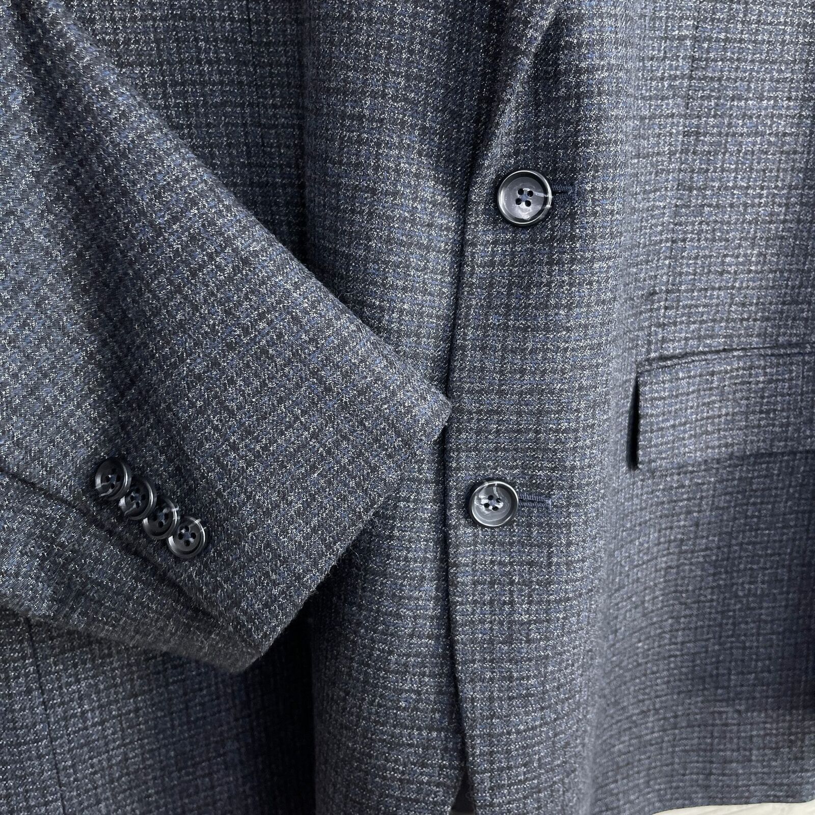 Jos. A. Bank Jos A Bank Reserve Tollegno 1900 Sport Coat Gray Tweed 46L Size 46L - 3 Thumbnail