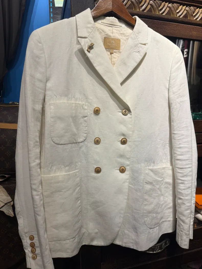 Nigel Cabourn Nigel Cabourn Flax double row buckle retro work jacket Size S / US 4 / IT 40 - 1 Thumbnail