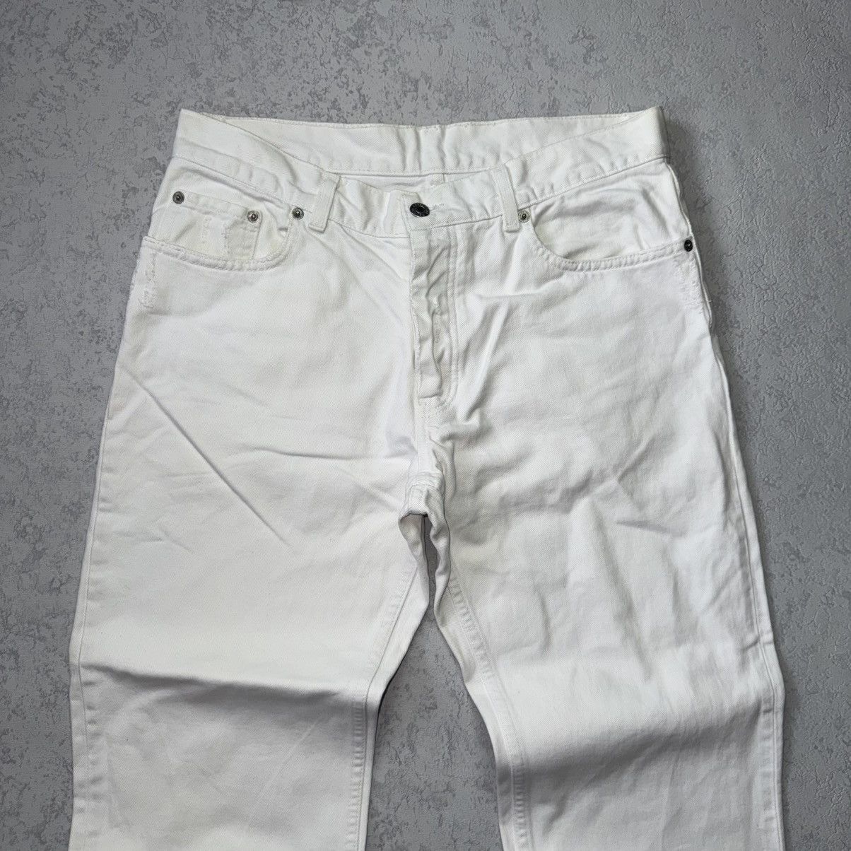 Helmut Lang Helmut Lang 00s Vintage Broken Denim White Pant/Jeans Size US 33 - 5 Thumbnail