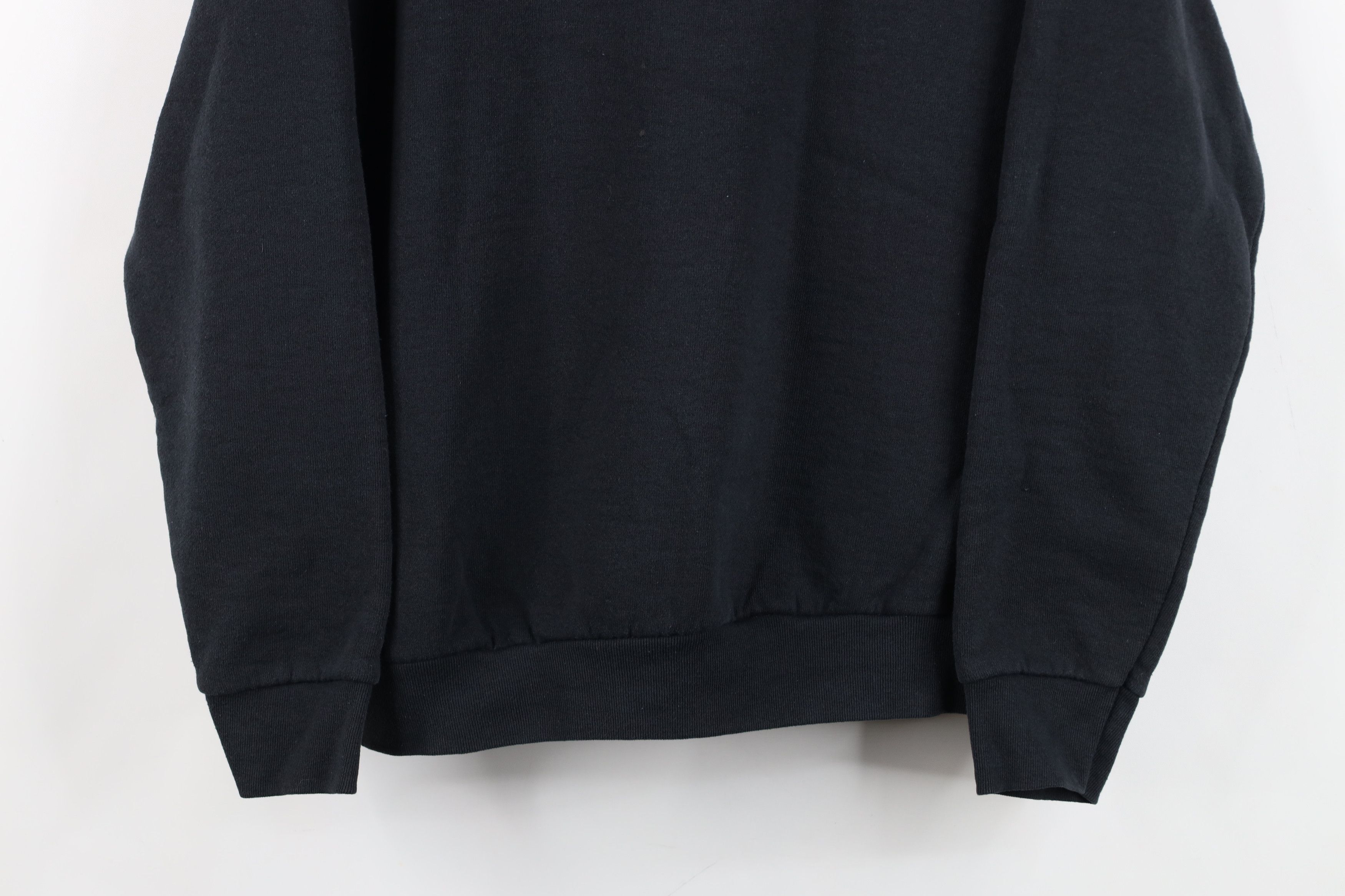 Vintage Vintage 90s Streetwear Blank Crewneck Sweatshirt Black Size M / US 6-8 / IT 42-44 - 3 Thumbnail