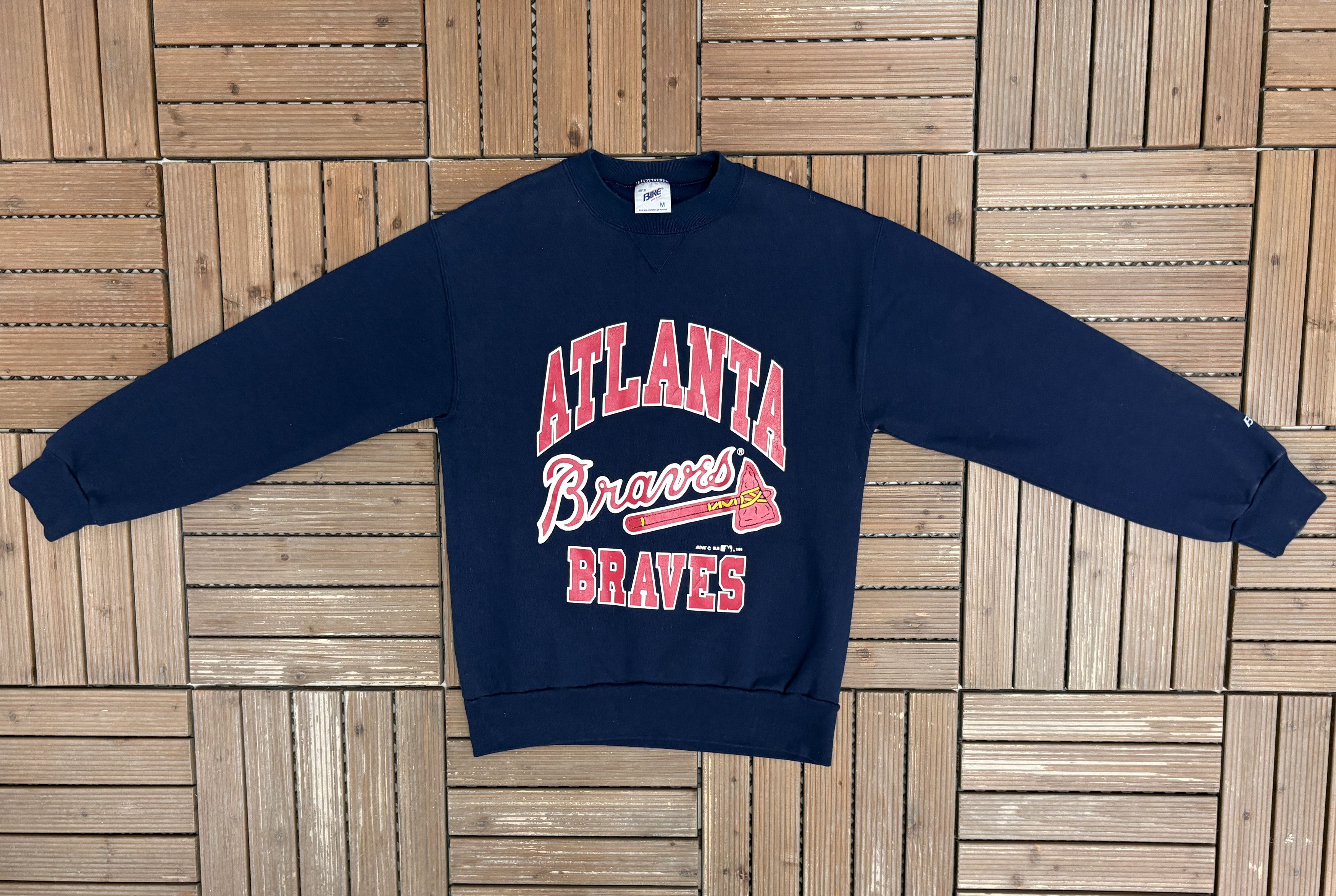 Vintage Atlanta Braves Vintage Blue Crewneck Sweater Size US M / EU 48-50 / 2 - 6 Thumbnail