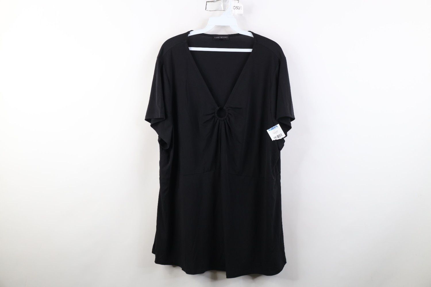 Vintage New Lane Bryant Bella Fairy Knit Stretch Shirt Top Black Size 4XL / US 24-26 - 1 Thumbnail