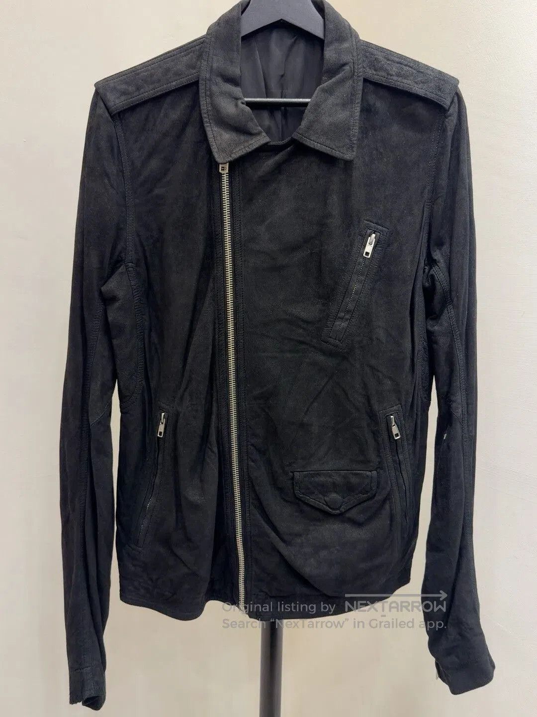 Rick Owens Black Suede Jacket for All Seasons. Size US M / EU 48-50 / 2 - 1 Thumbnail