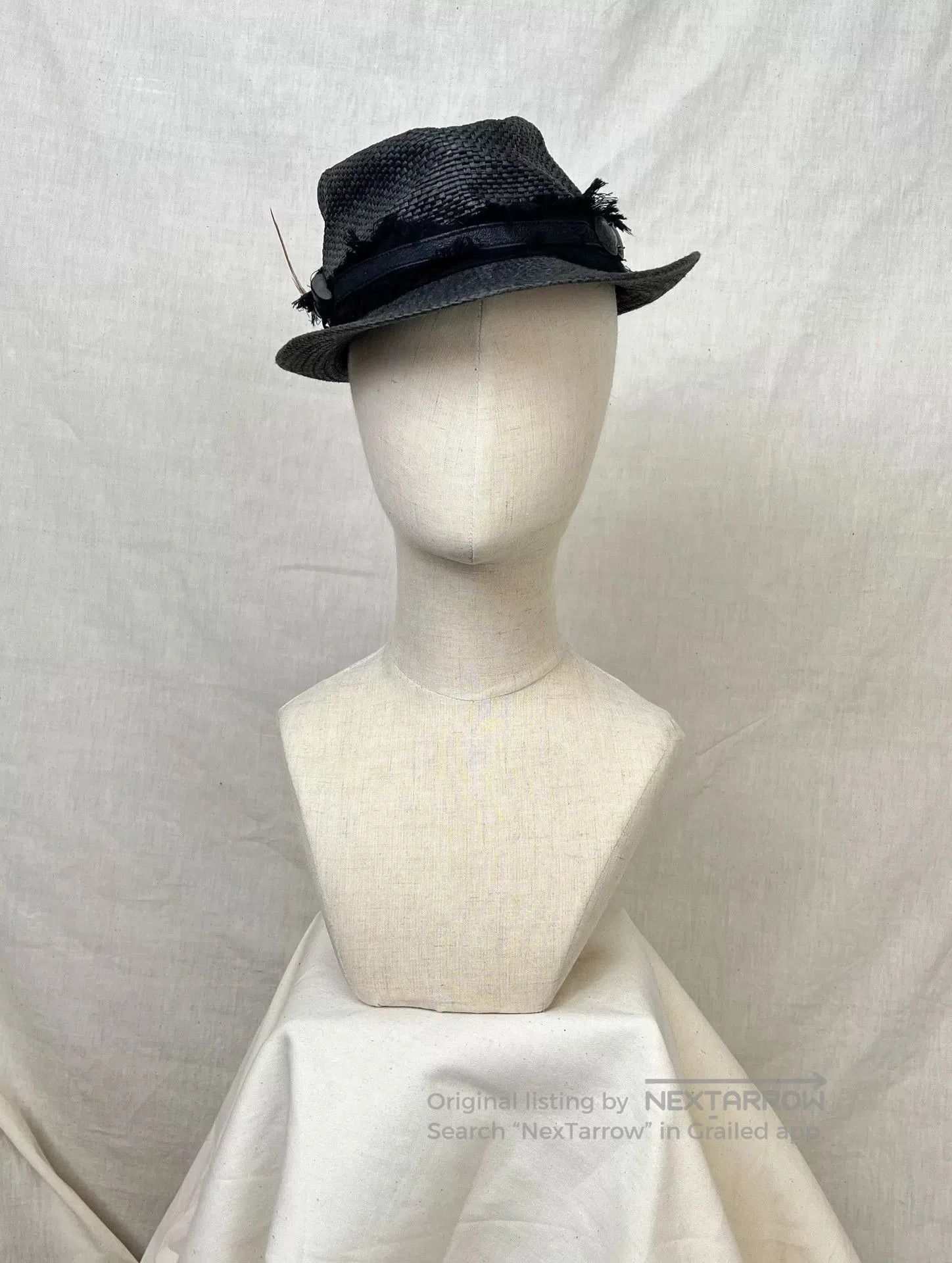 14th Addiction Stylish Gray Fedora Hat with Feather Accent. Size ONE SIZE - 3 Thumbnail