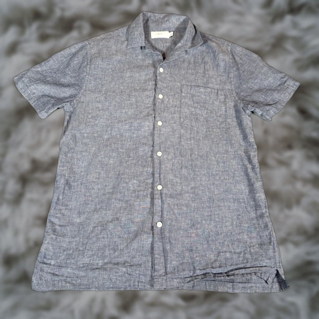 Onia Onia Button Up Shirt Mens Small Short Sleeve Preppy Blue Chambray Size US S / EU 44-46 / 1 - 1 Thumbnail
