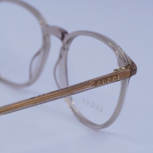 Gucci Gucci GG0551O 020 Eyeglasses Transparent Light Brown 55mm Size ONE SIZE - 6 Thumbnail