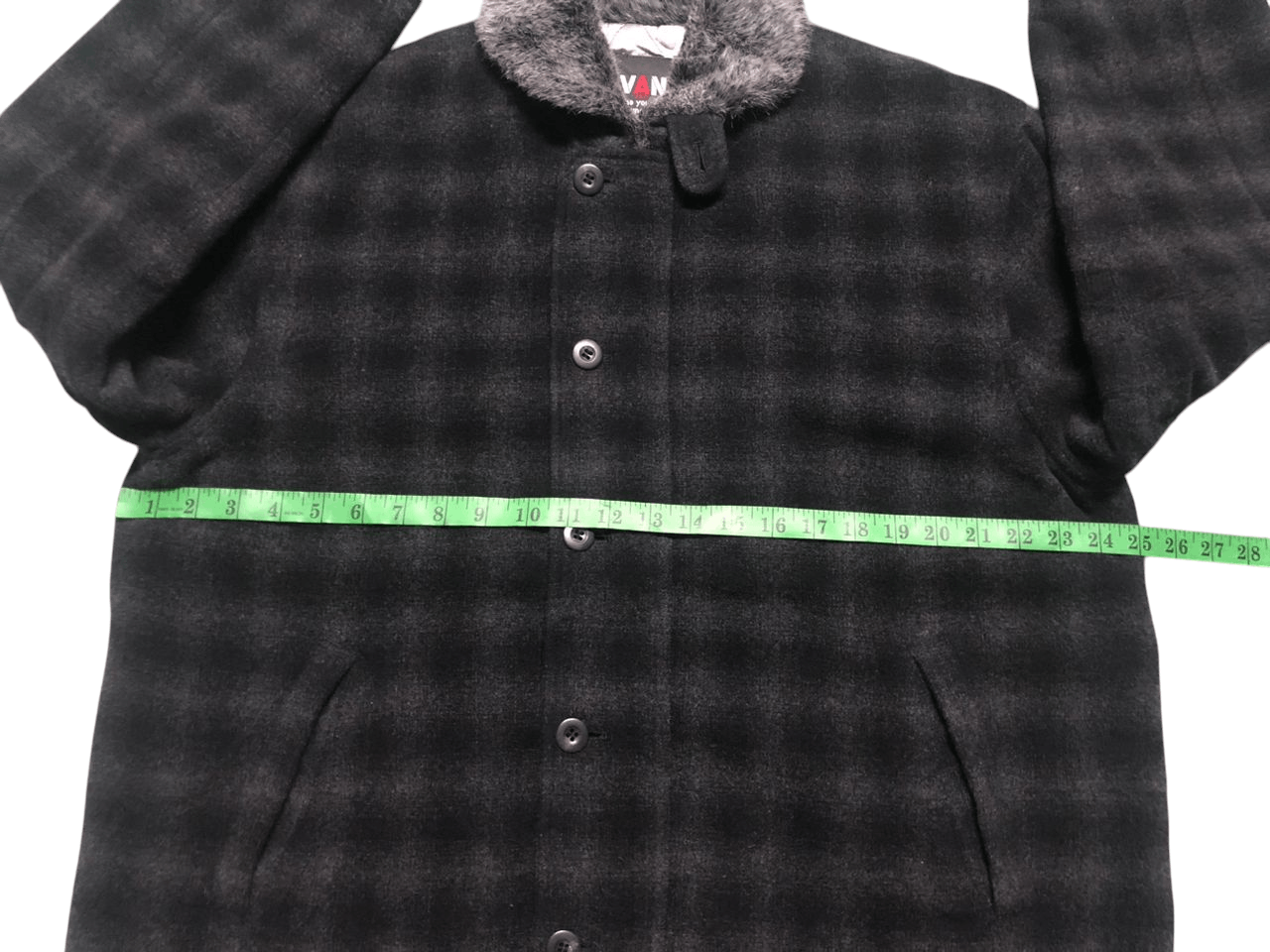 Japanese Brand × Van × Vintage Vintage Van Jac Shadow Plaid Wool Jacket Fur Collar Size US L / EU 52-54 / 3 - 16 Thumbnail