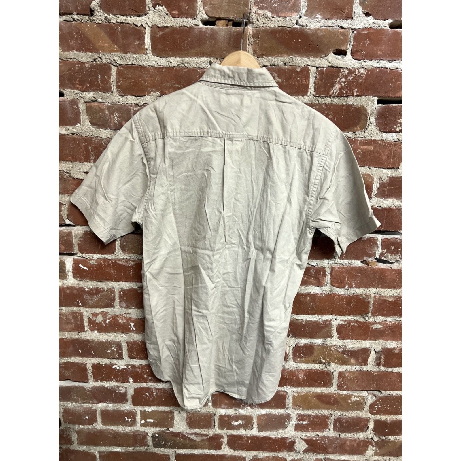Yamaha Yamaha Mens Button-Down Shirt Khaki Twill Cotton Outdoor Titan Logo Regular Size M Size US M / EU 48-50 / 2 - 2 Thumbnail