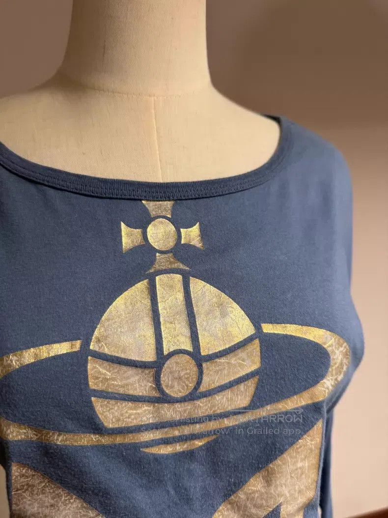 Vivienne Westwood Vivienne Westwood Blue Y2K Long Sleeve T-Shirt Underwear Size L / US 10 / IT 46 - 2 Thumbnail