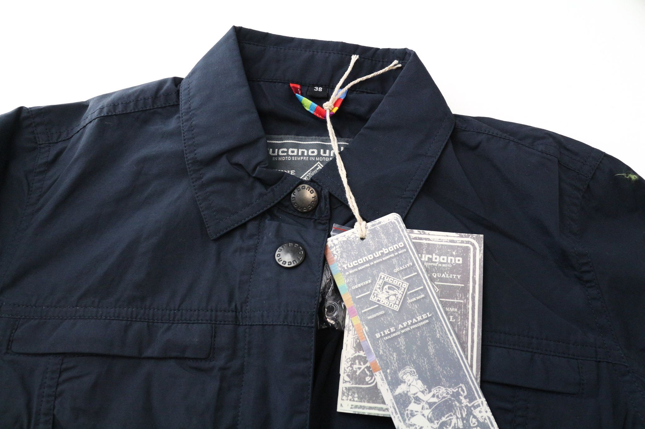 Other DEMETRA IT38 Navy Windproof Moto Jacket 74869 Size M / US 6-8 / IT 42-44 - 4 Thumbnail