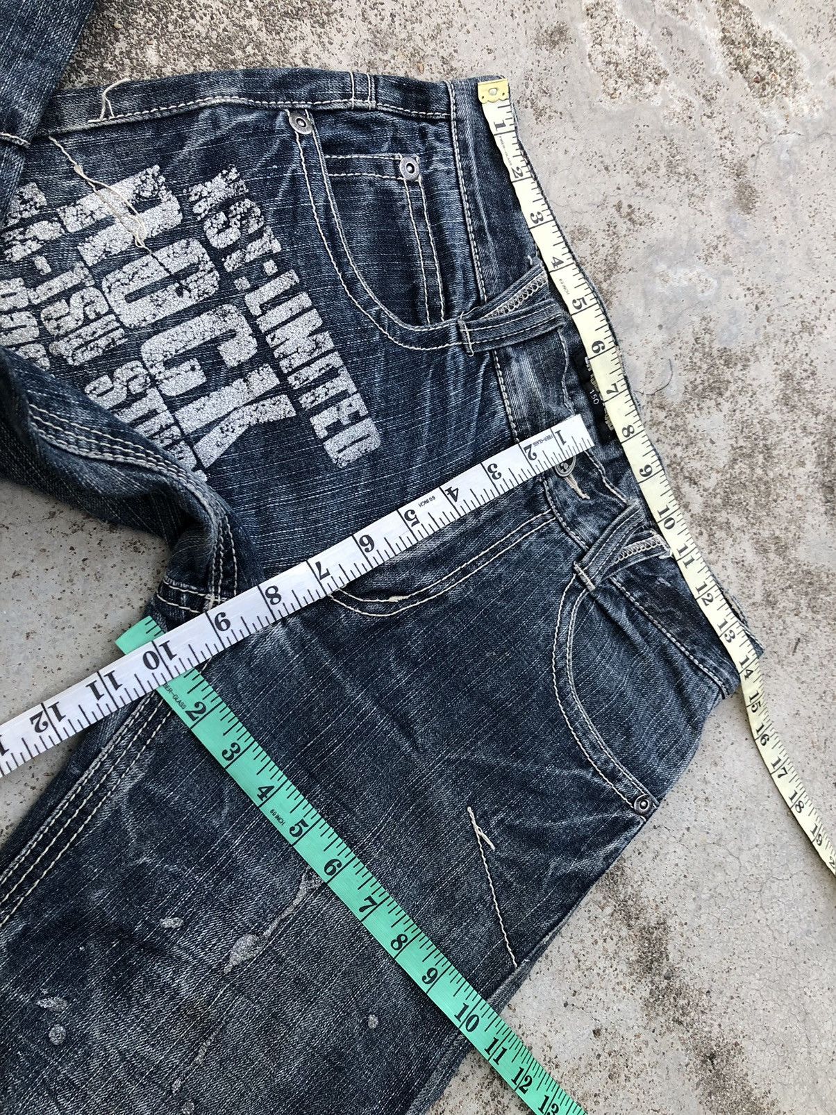 Japanese Brand BATSU STUDIO PAINTED DENIM Size US 28 / EU 44 - 11 Thumbnail
