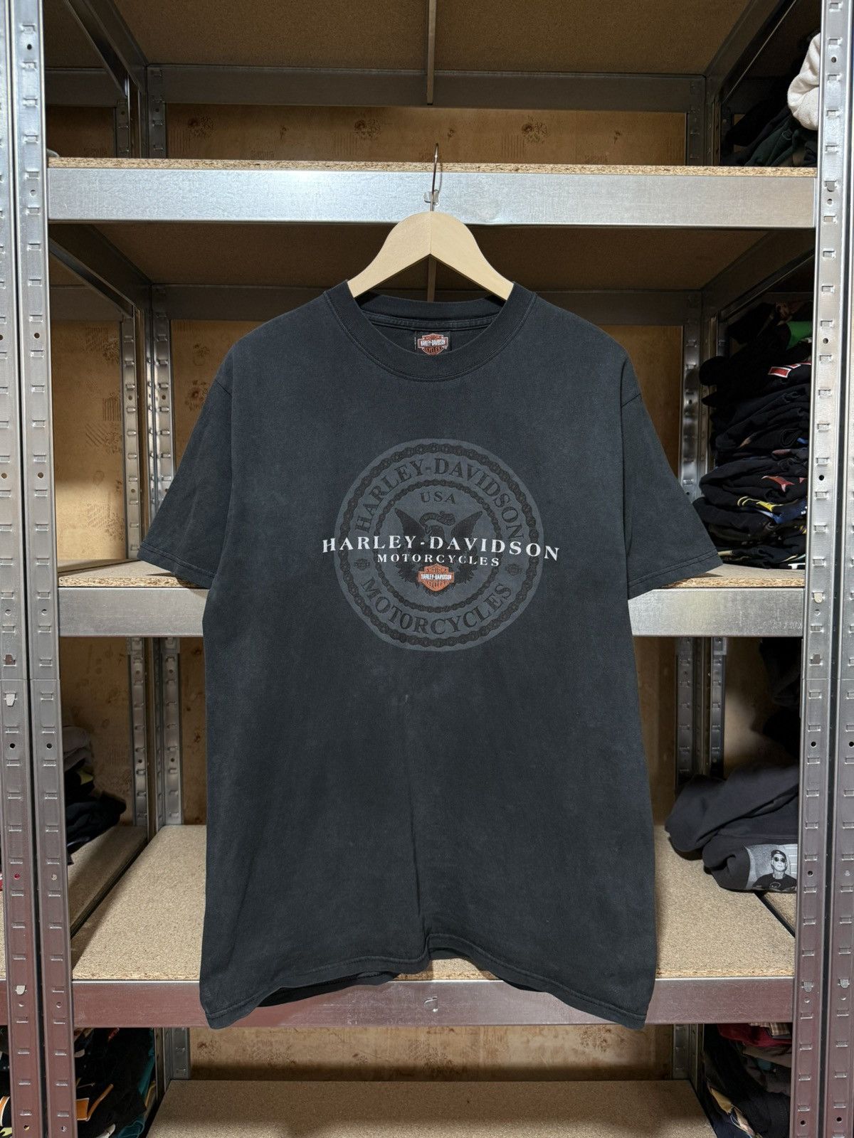 Band Tees × Harley Davidson × Vintage Vintage 1990s Harley Davidson Motorcycles London T-Shirt Y2K Size US L / EU 52-54 / 3 - 1 Thumbnail