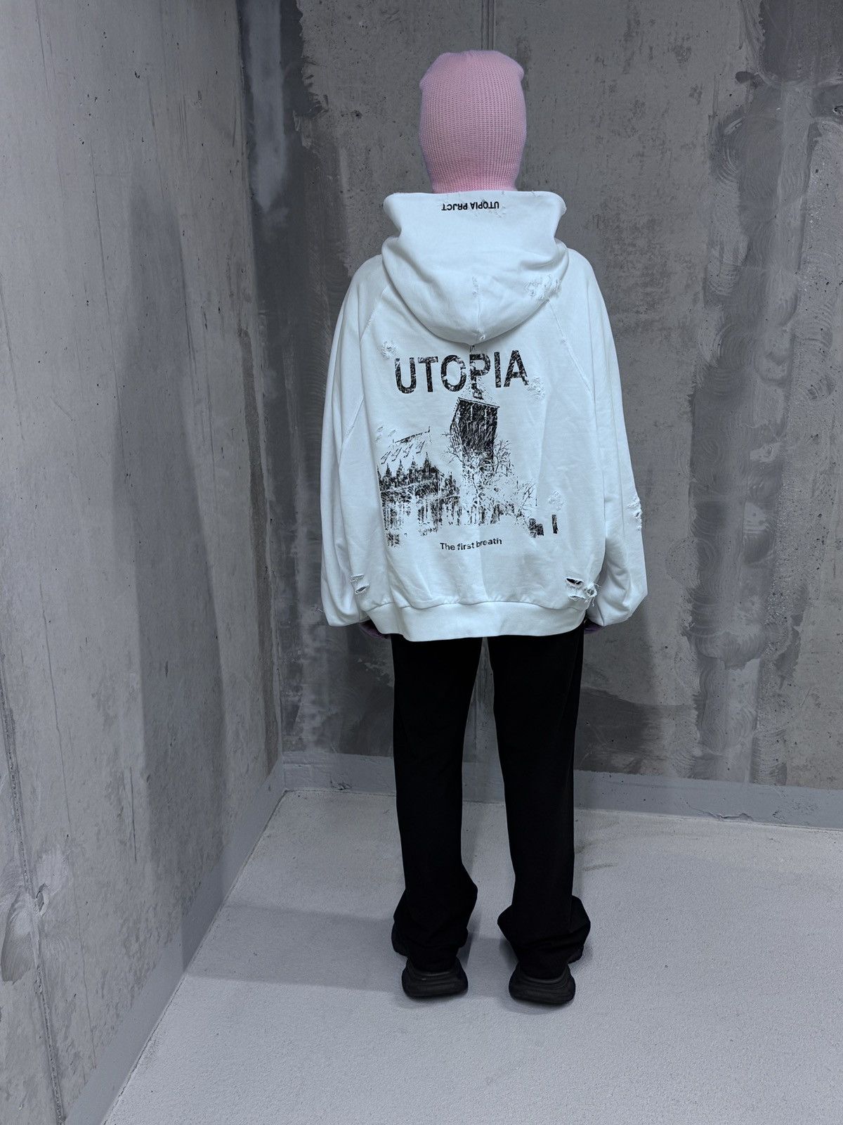 PROJECT G/R ✅Utopia Project 25 Oversized ChinaLogo hoodie whits zip Size US L / EU 52-54 / 3 - 7 Thumbnail