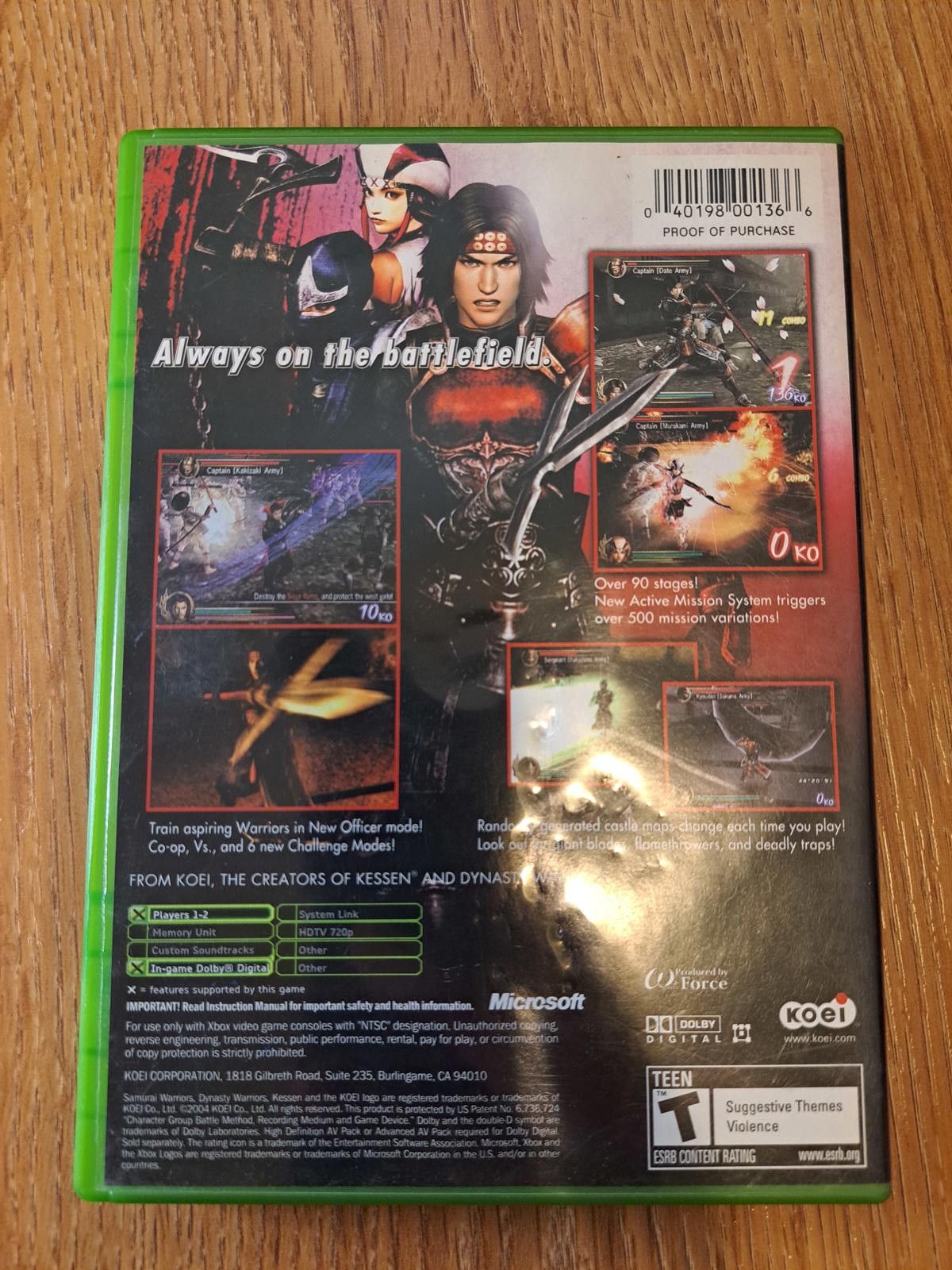 Microsoft Xbox Game - Samurai Warriors Size ONE SIZE - 2 Thumbnail