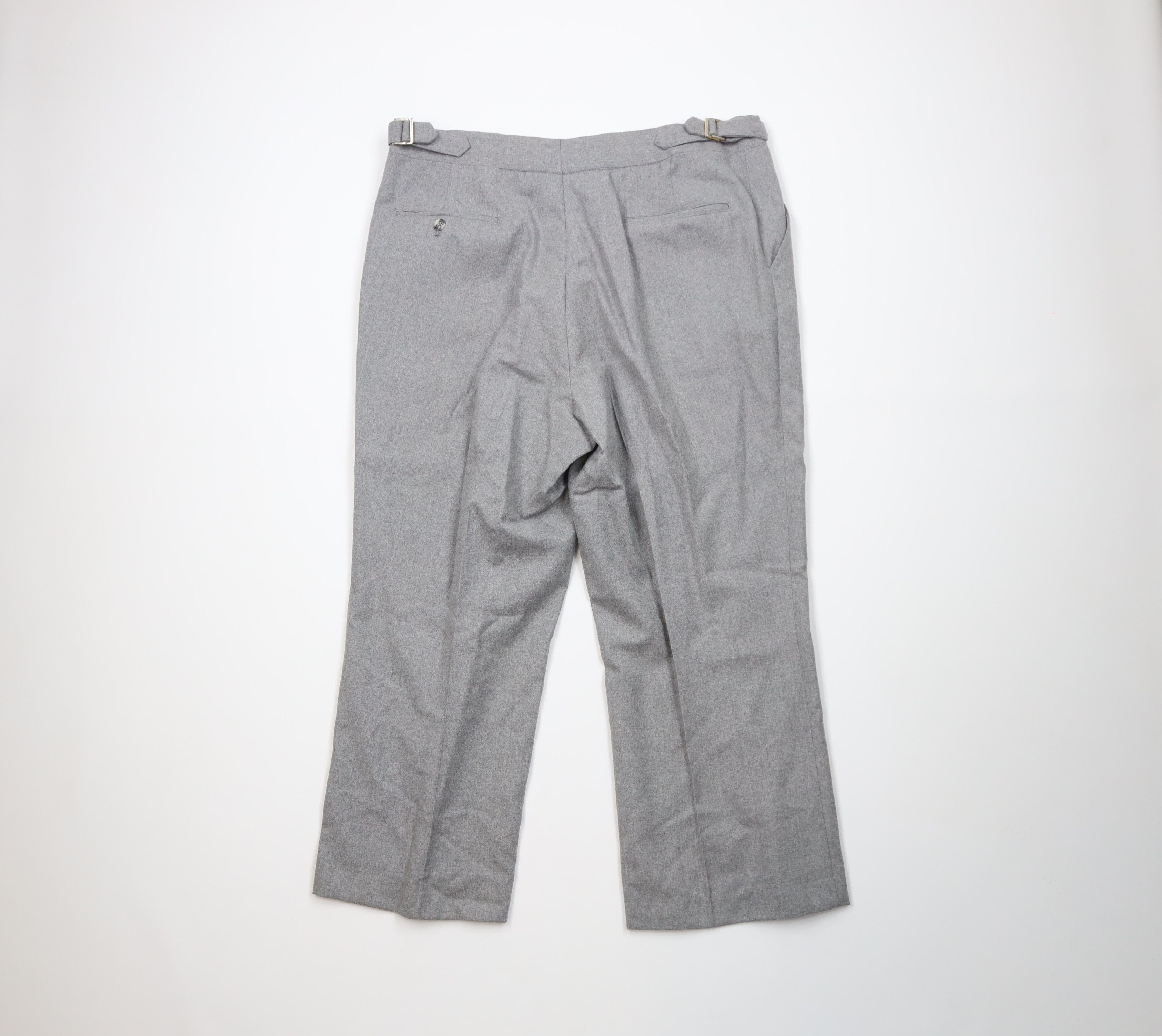 Vintage Vintage 70s Streetwear Back Wool Bell Bottoms Pants Gray USA Size US 36 / EU 52 - 9 Thumbnail