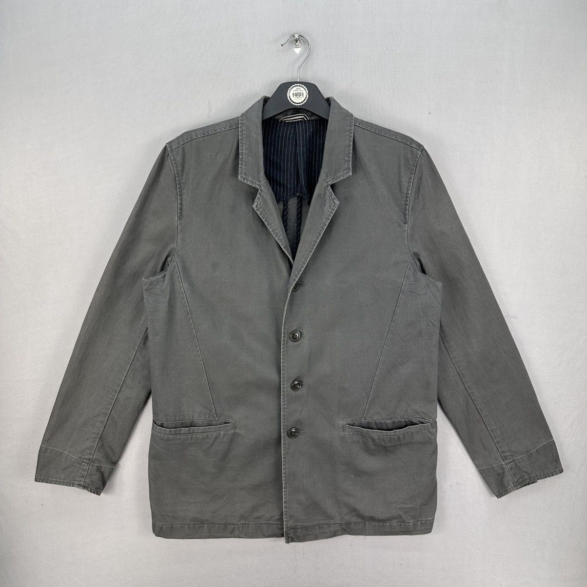 Japanese Brand Vintage 90's First Down Cotton Canvas Jacket Size US L / EU 52-54 / 3 - 1 Thumbnail