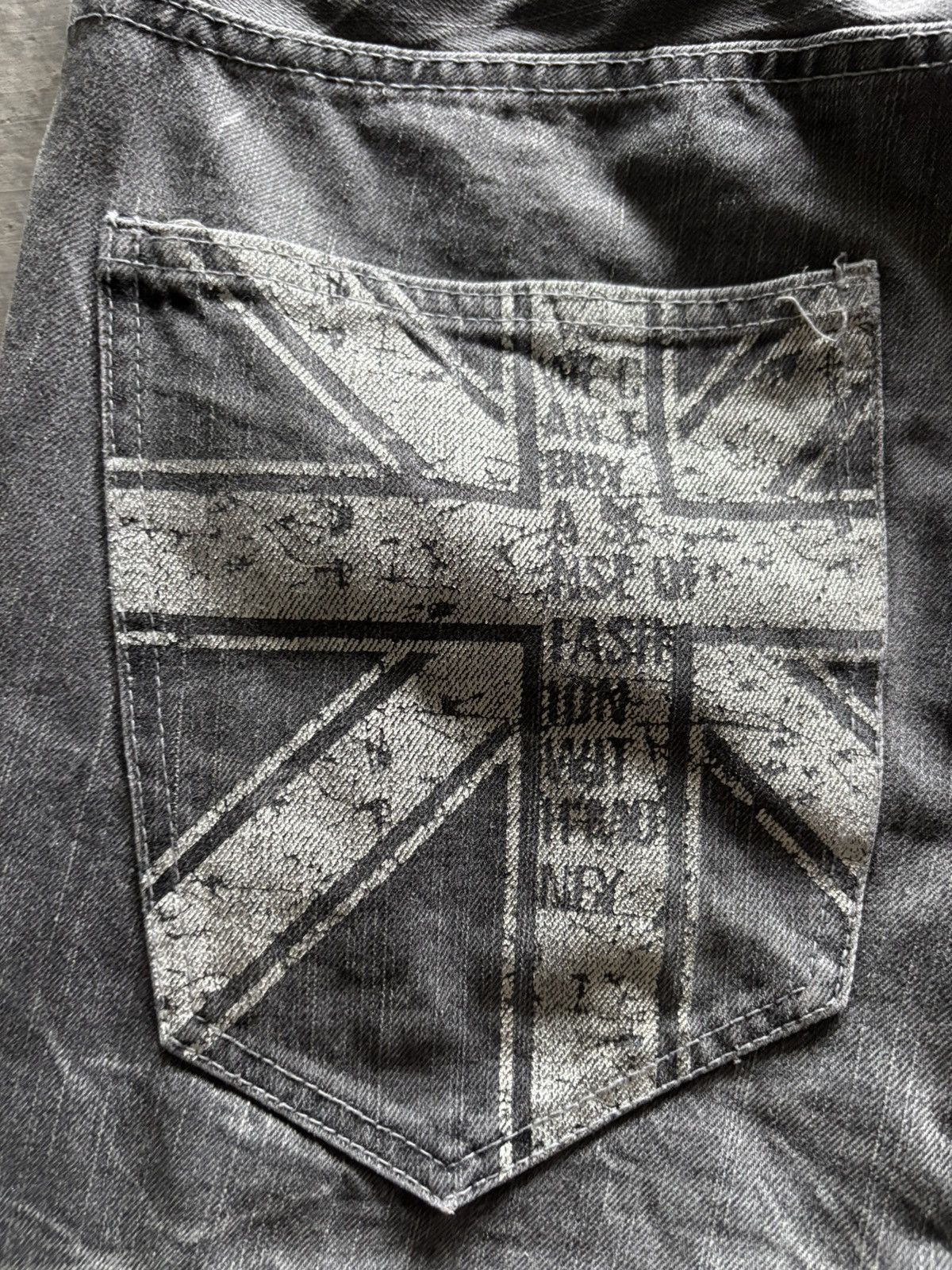 If Six Was Nine JACK SERIKA poem union jack japanese punk whiskered wash Size US 30 / EU 46 - 17 Thumbnail