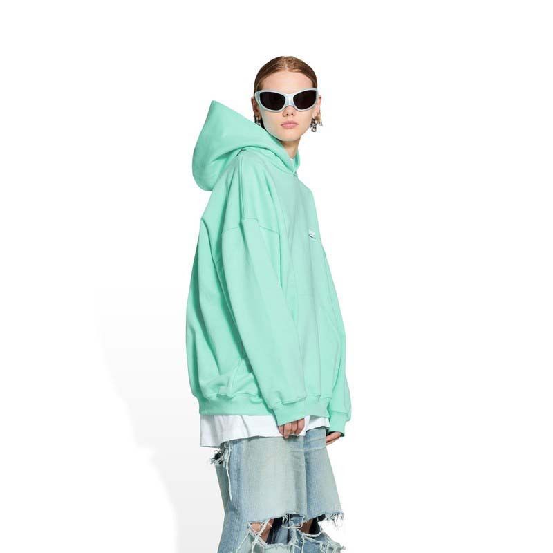Balenciaga o1bcso1str0525 Political Campaign Hoodie Large Fit in Mint Size M / US 6-8 / IT 42-44 - 5 Thumbnail